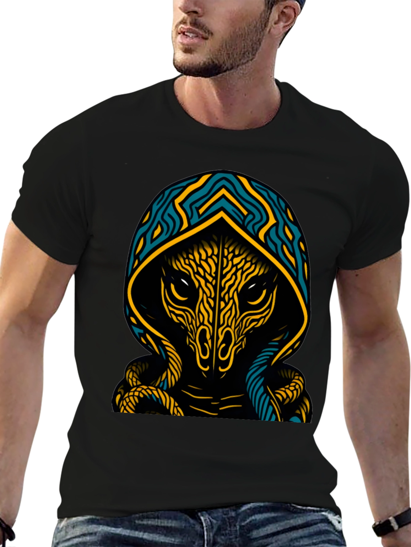Mystic Hooded Creature Graphic Tee