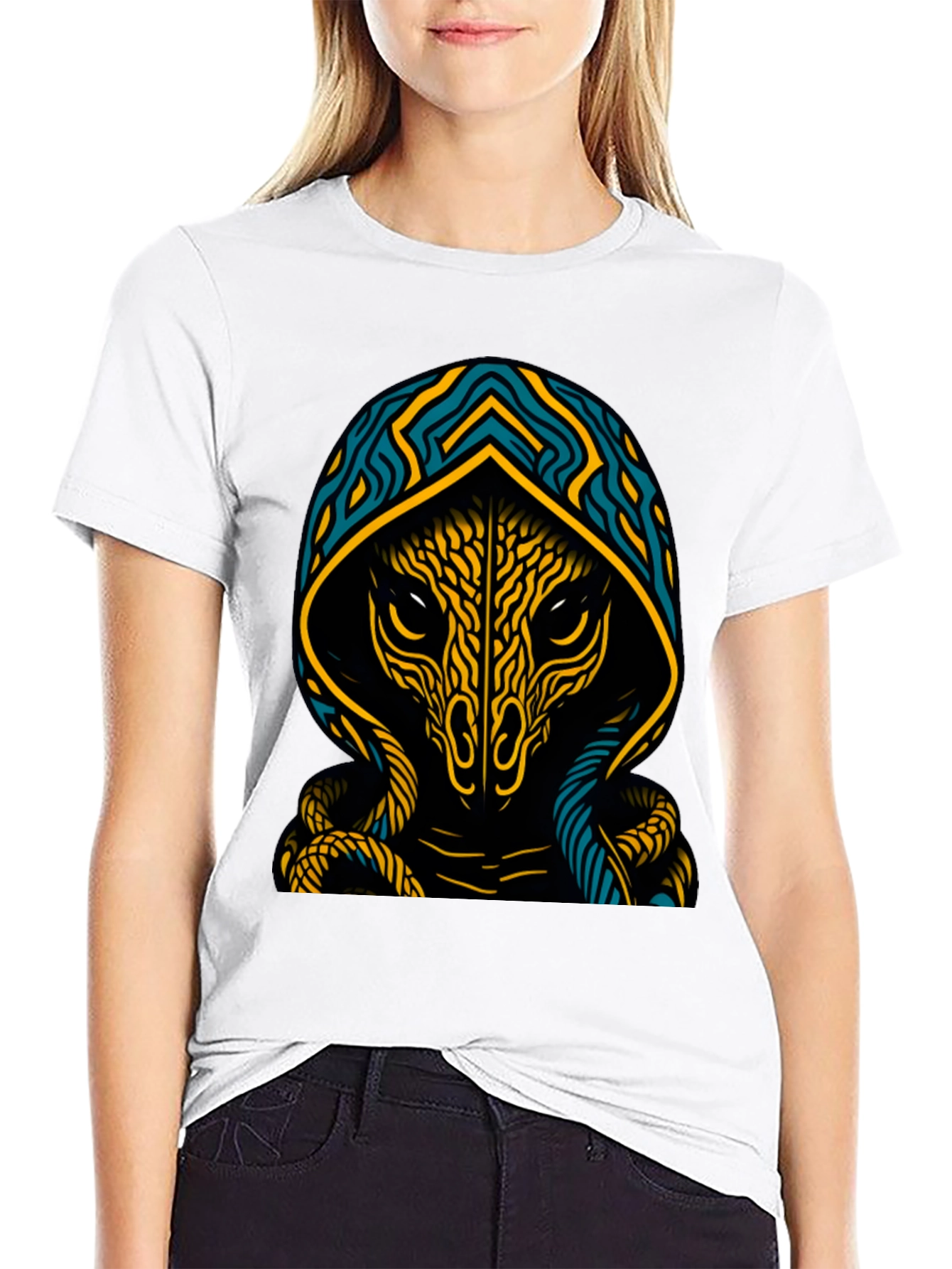 Mystic Hooded Creature Graphic Tee