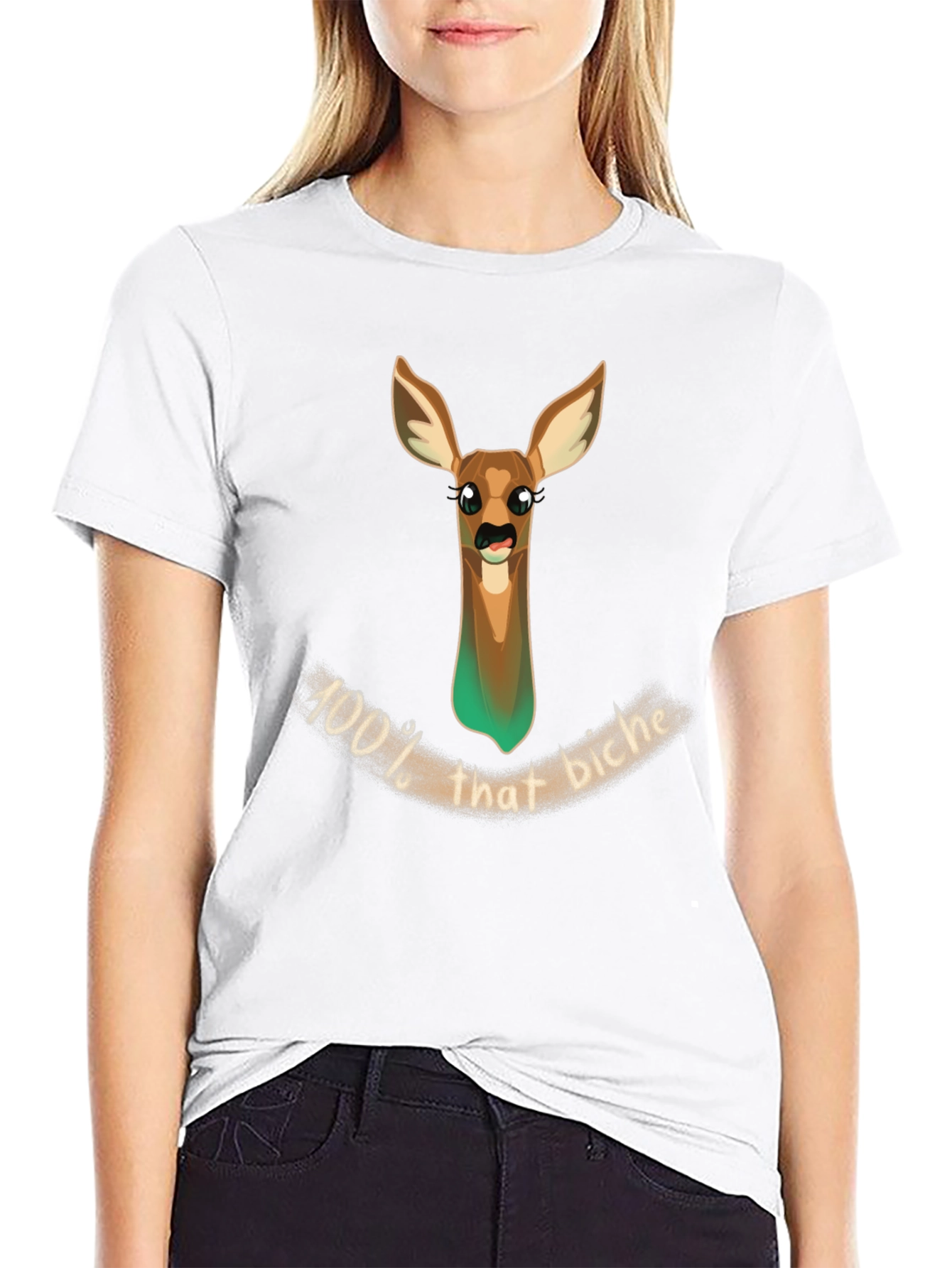 100% That Biche Deer Graphic Tee