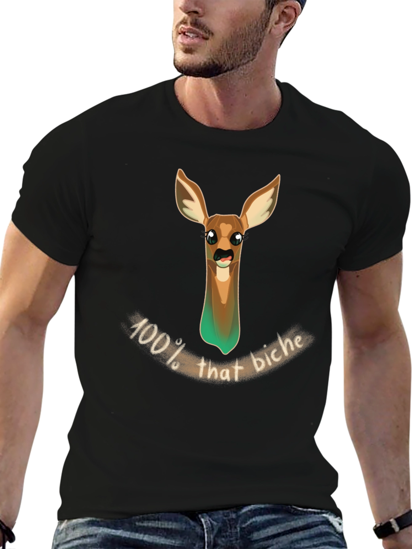 100% That Biche Deer Graphic Tee
