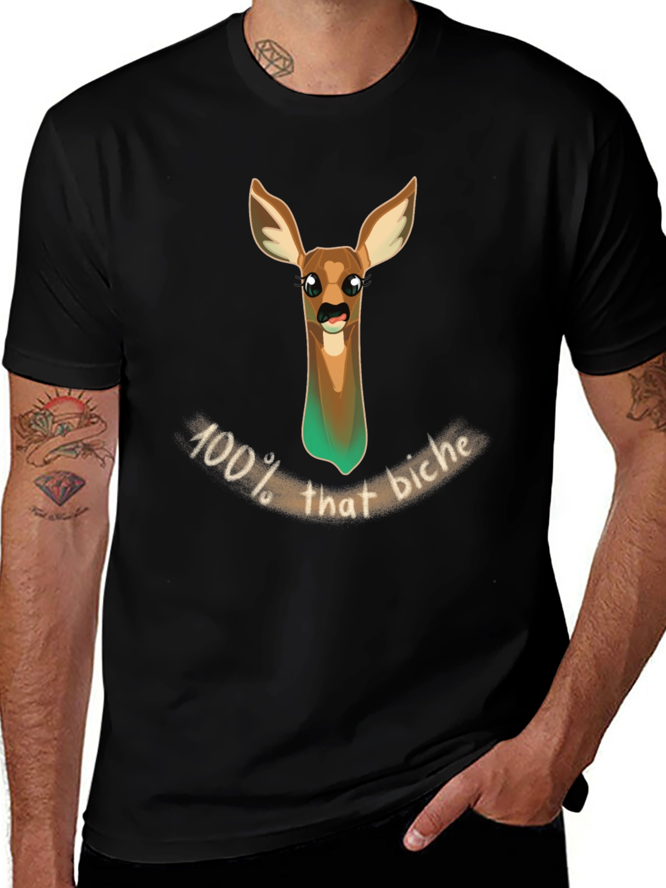 100% That Biche Deer Graphic Tee