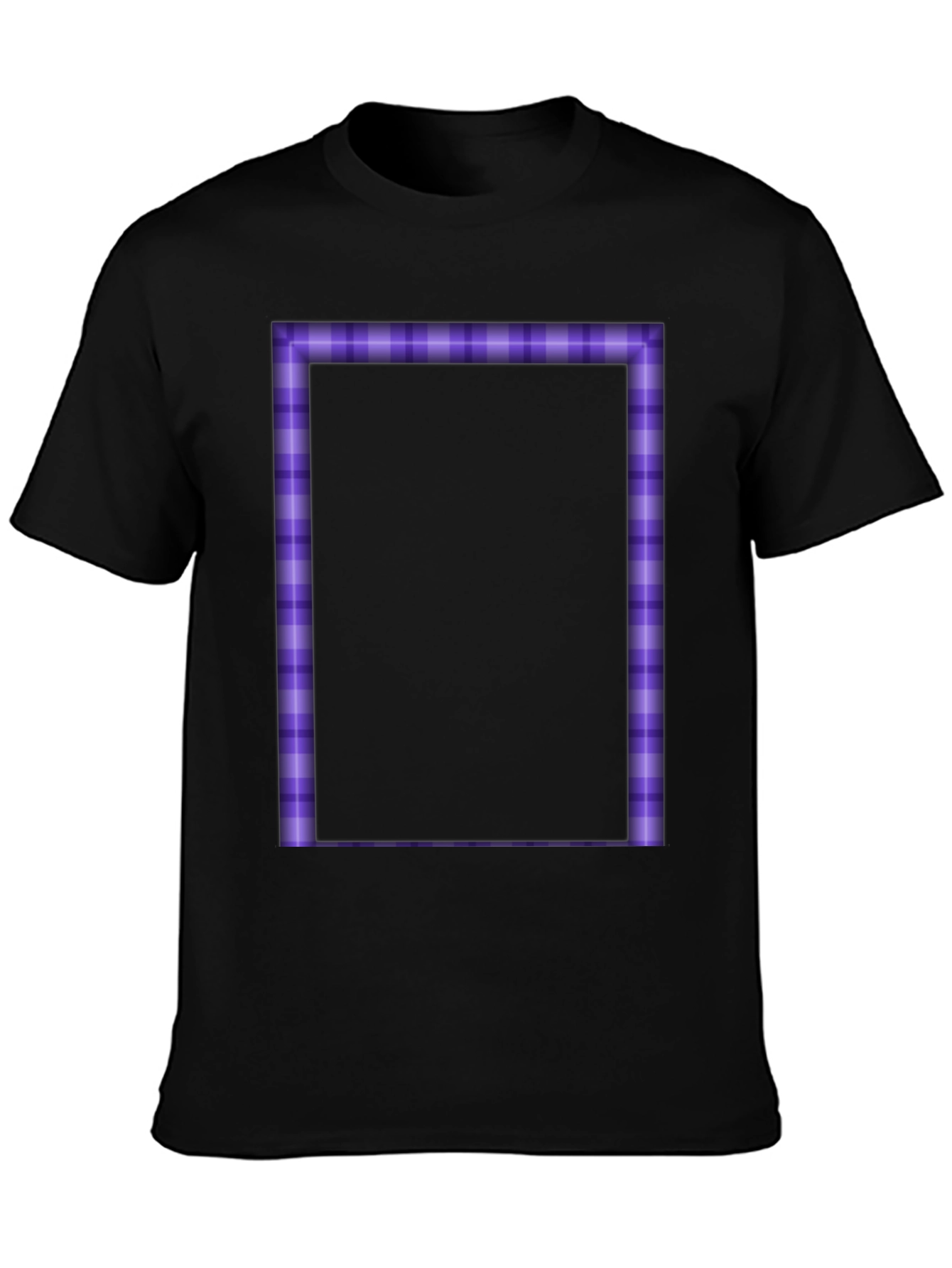 Purple Plaid Border Graphic Tee