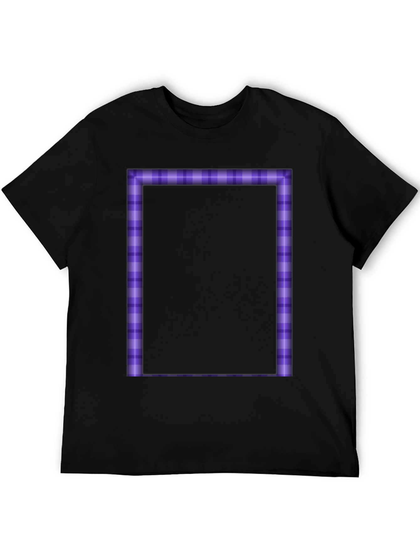 Purple Plaid Border Graphic Tee