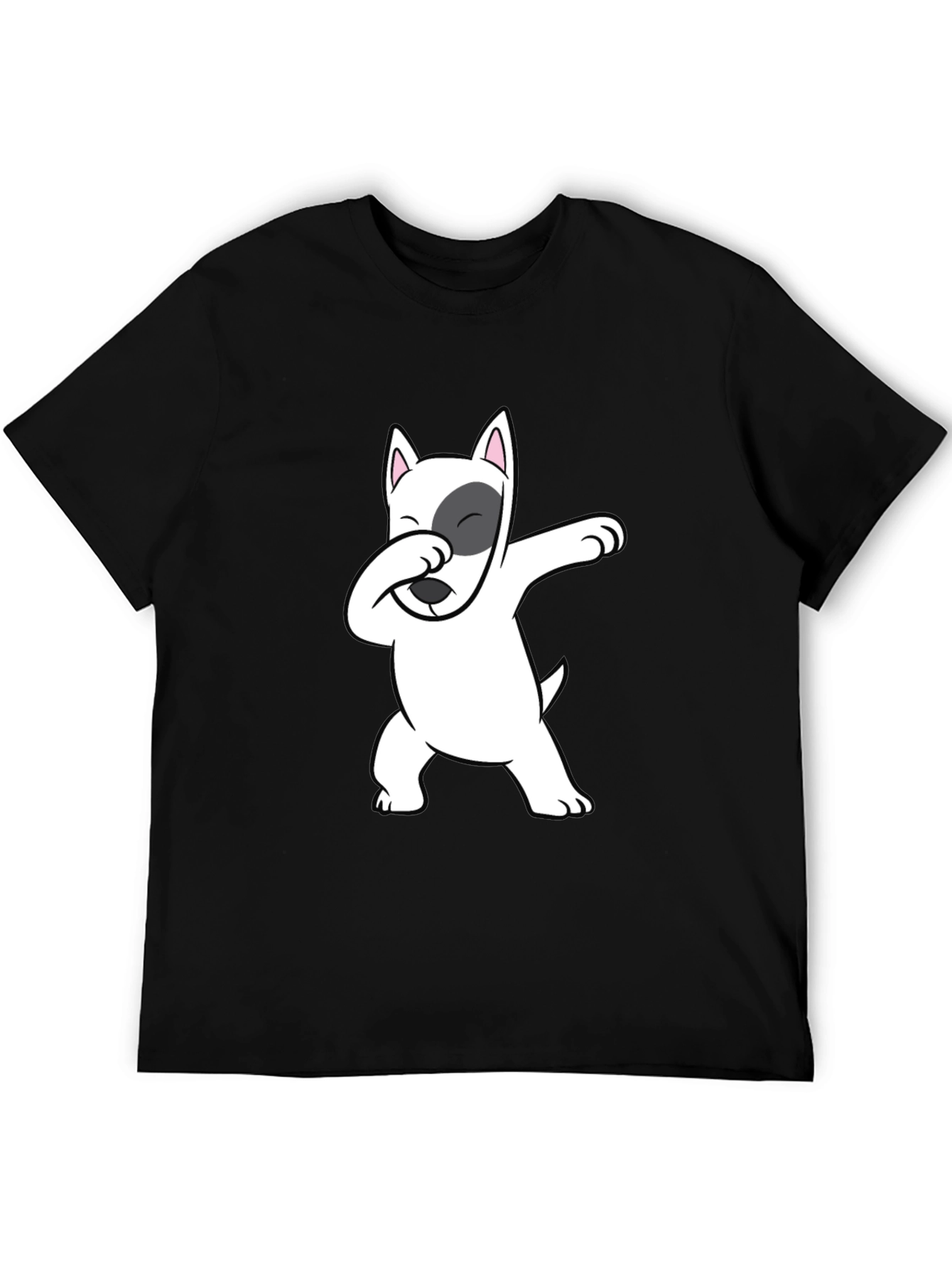 Dabbing Dog Graphic Tee - Cool Bull Terrier T-Shirt