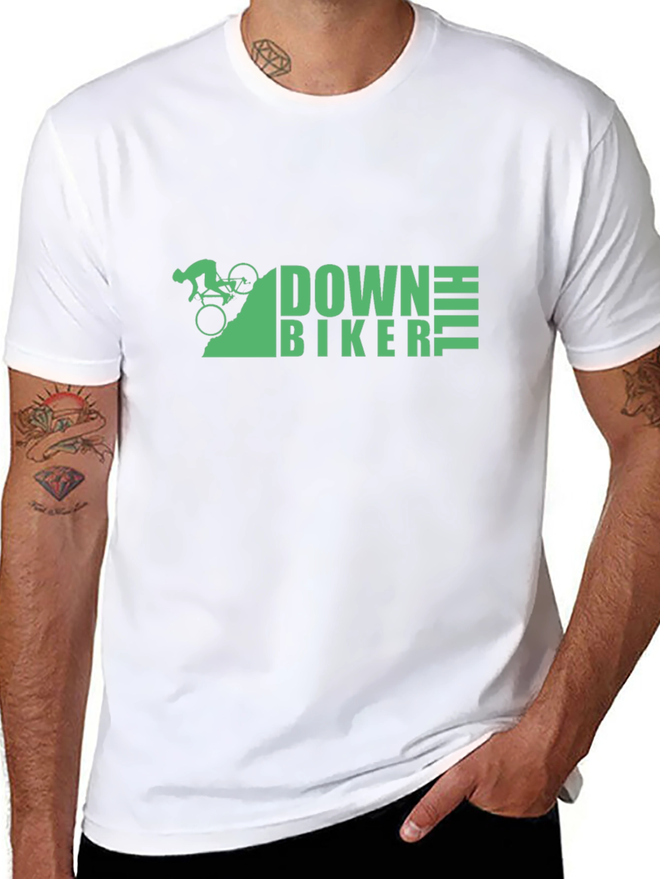 Downhill Biker Graphic T-Shirt