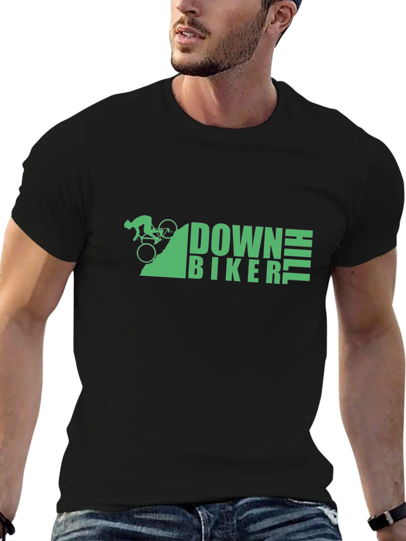 Downhill Biker Graphic T-Shirt