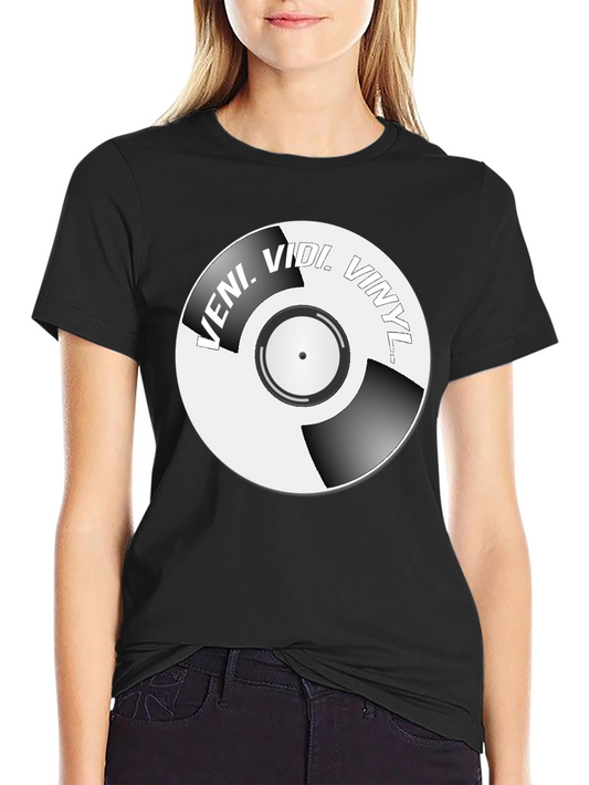 Veni Vidi Vinyl T-Shirt - Retro Record Design