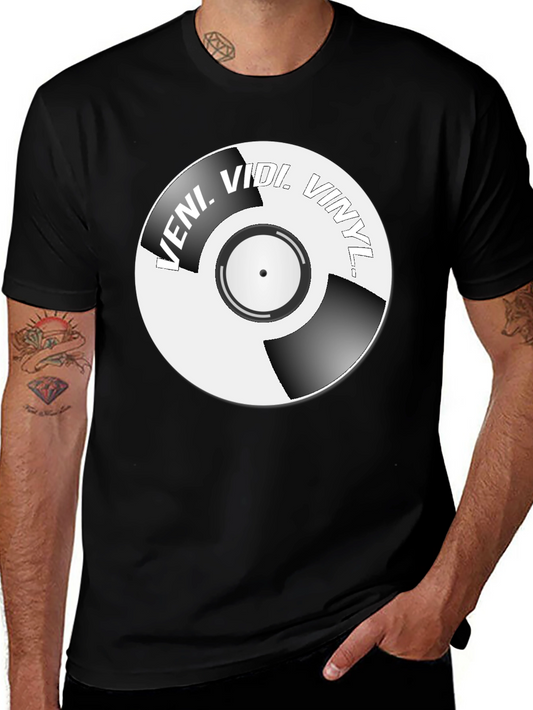 Veni Vidi Vinyl T-Shirt - Retro Record Design