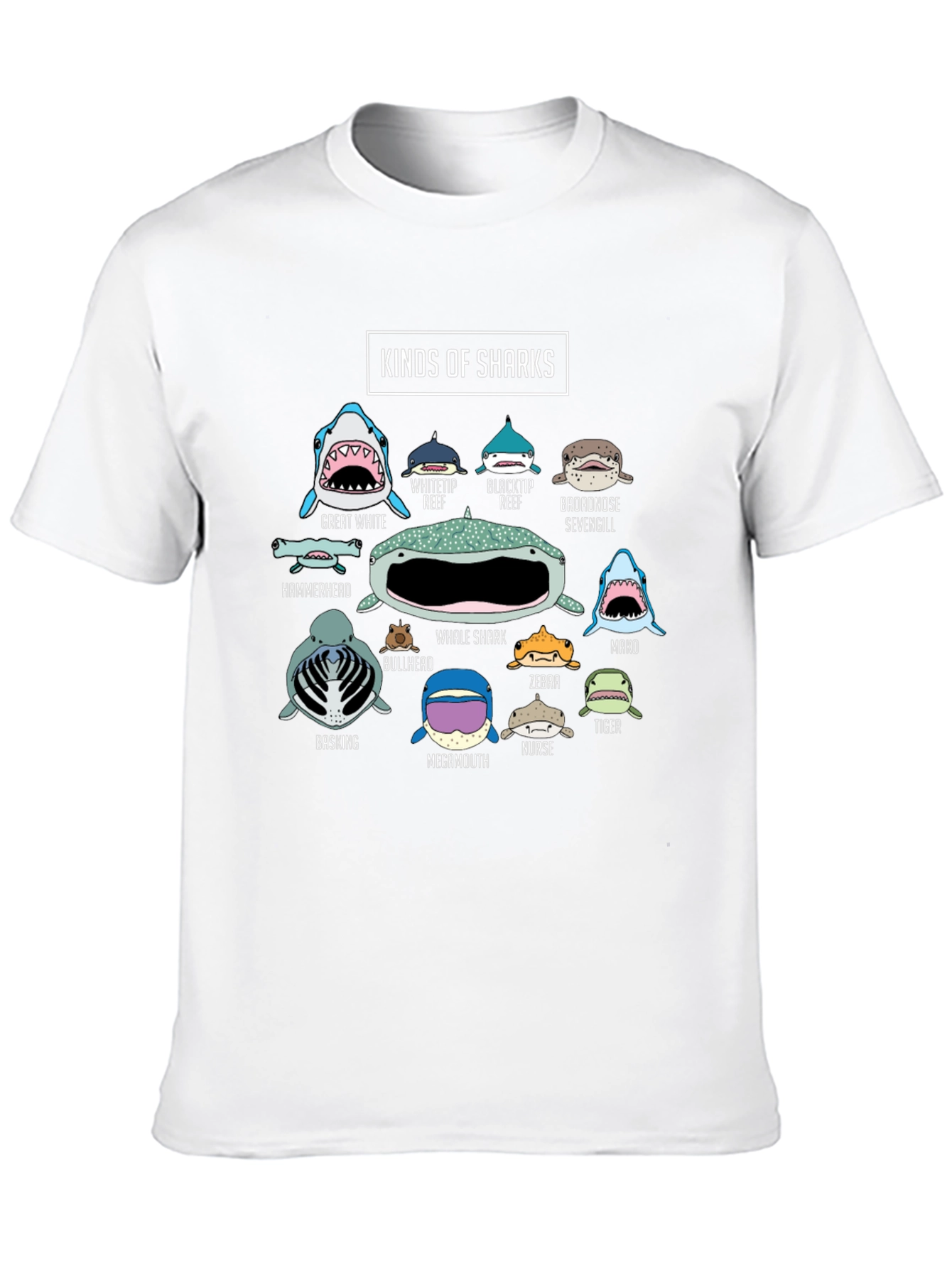 Kinds of Sharks T-Shirt - Ocean Lover Tee