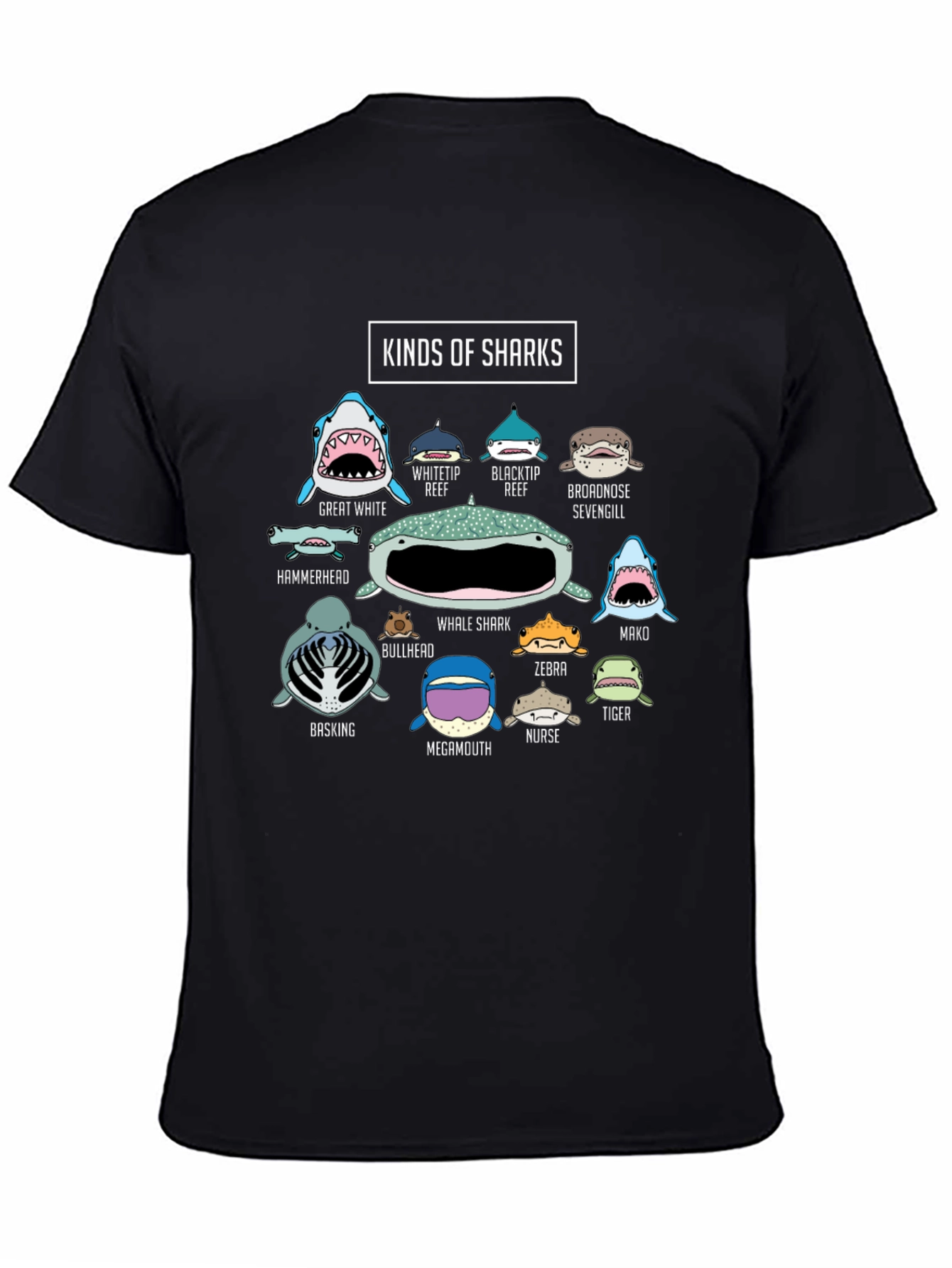 Kinds of Sharks T-Shirt - Ocean Lover Tee