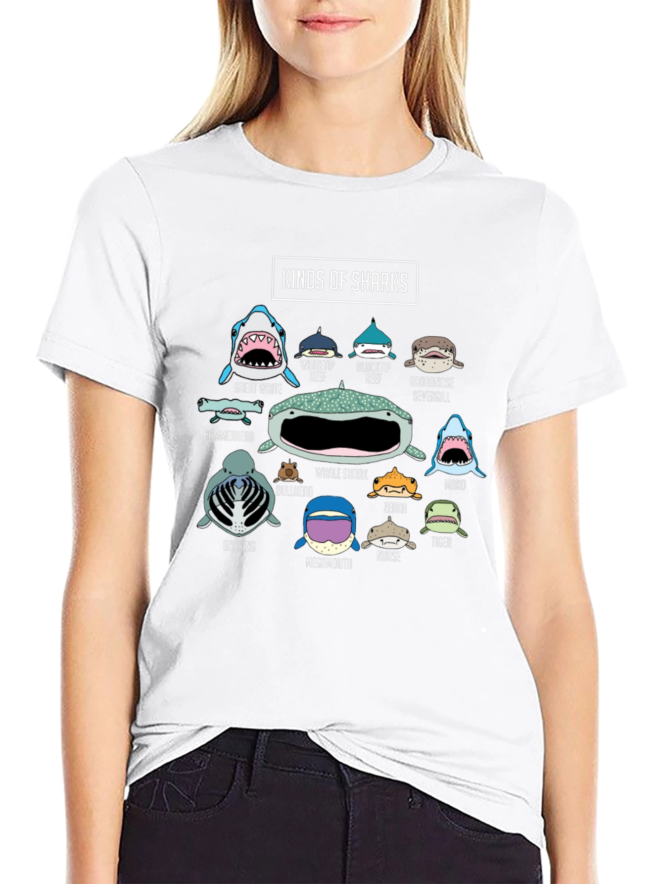 Kinds of Sharks T-Shirt - Ocean Lover Tee