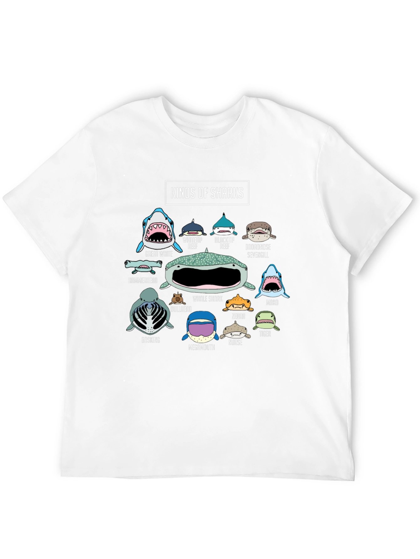 Kinds of Sharks T-Shirt - Ocean Lover Tee
