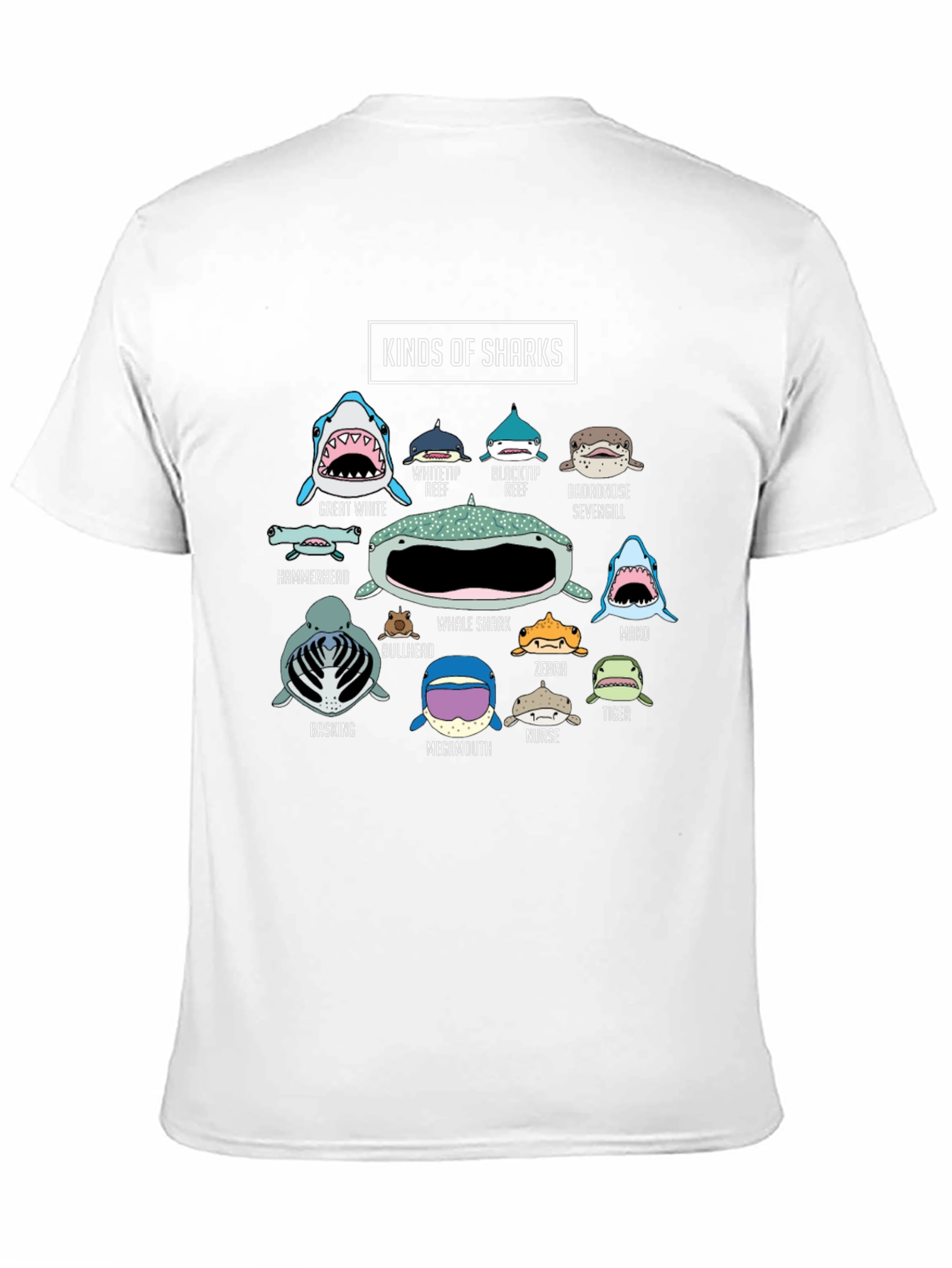 Kinds of Sharks T-Shirt - Ocean Lover Tee