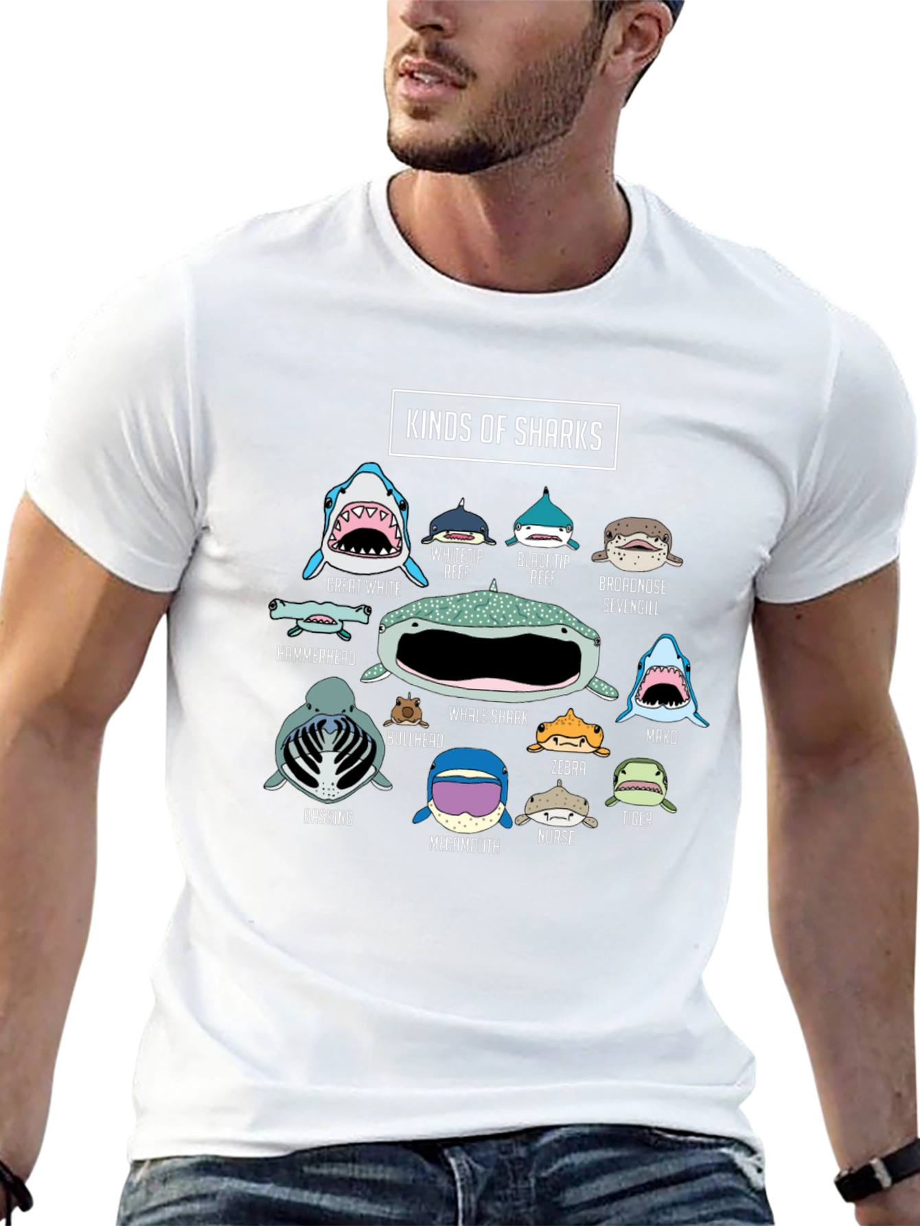Kinds of Sharks T-Shirt - Ocean Lover Tee