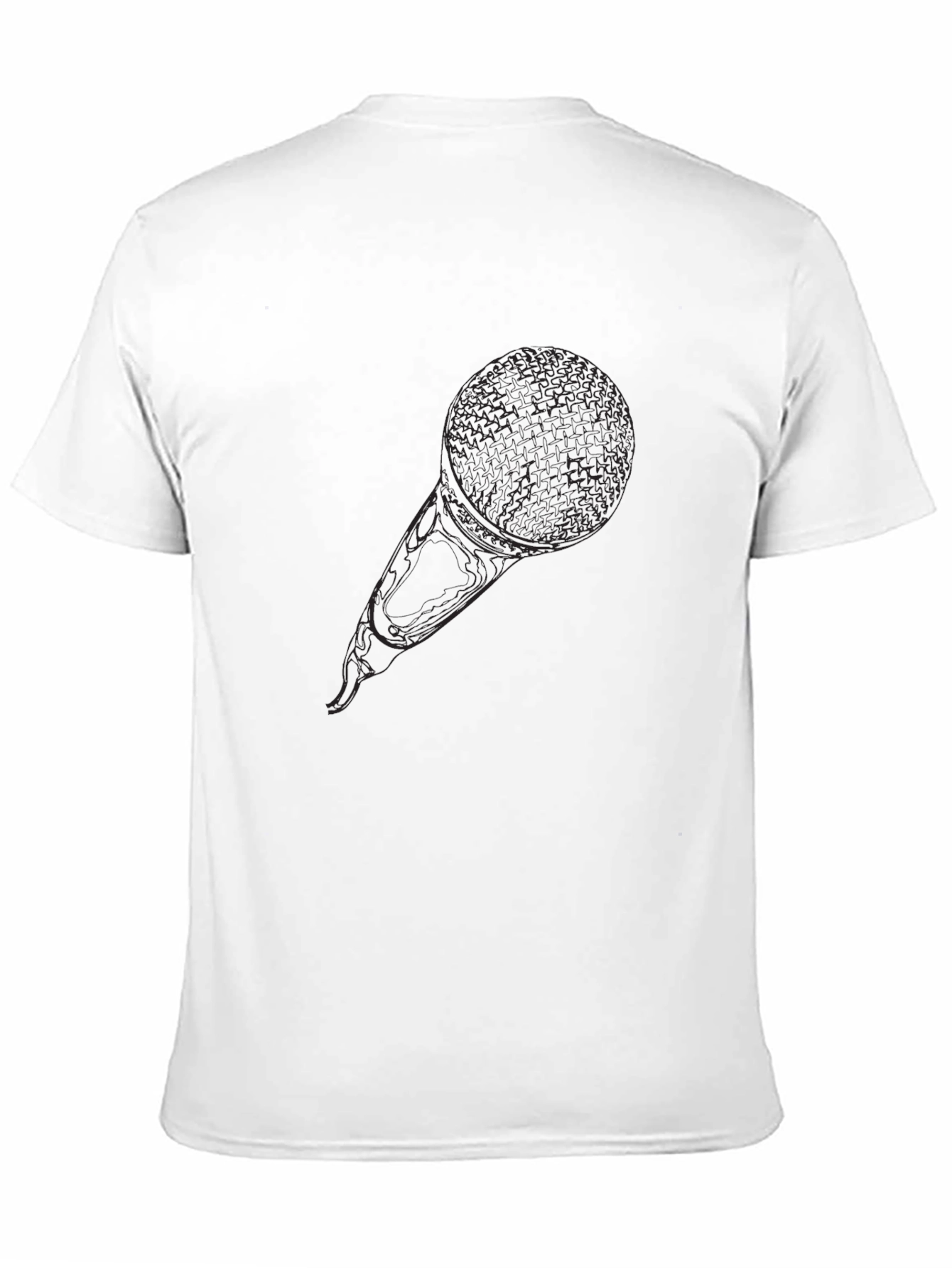 Black Microphone Graphic Tee - Music Lover Shirt