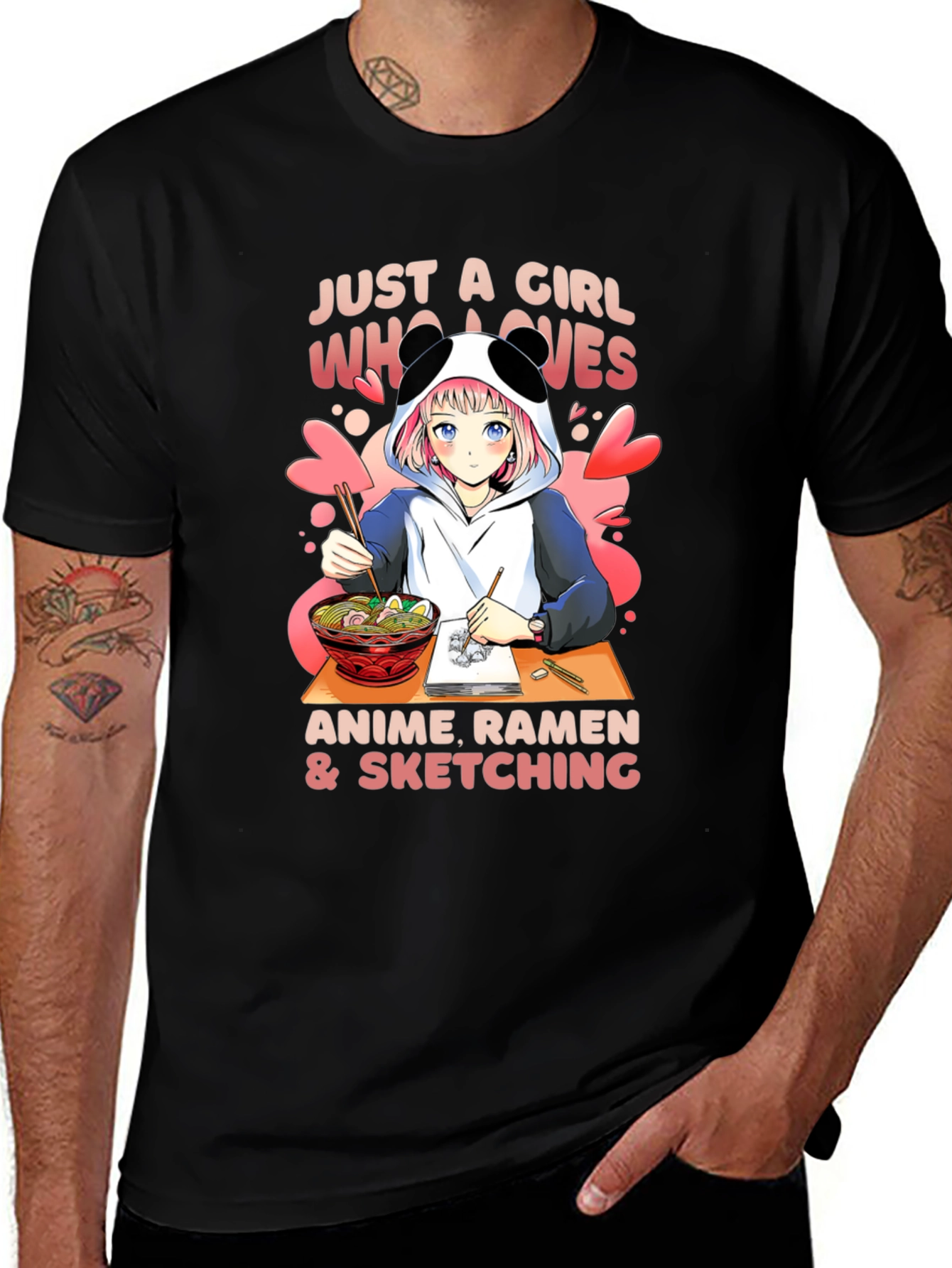 Anime Ramen & Sketching T-Shirt