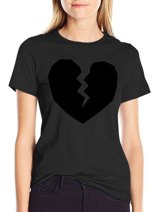 Black Broken Heart Graphic T-Shirt