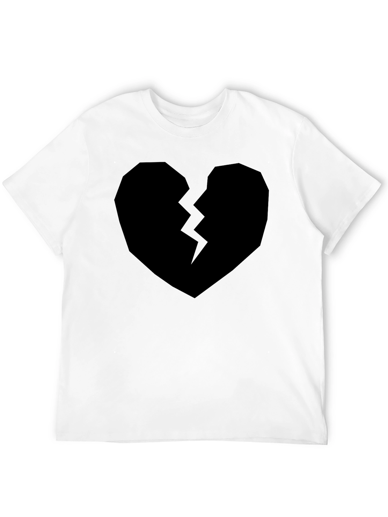 Black Broken Heart Graphic T-Shirt