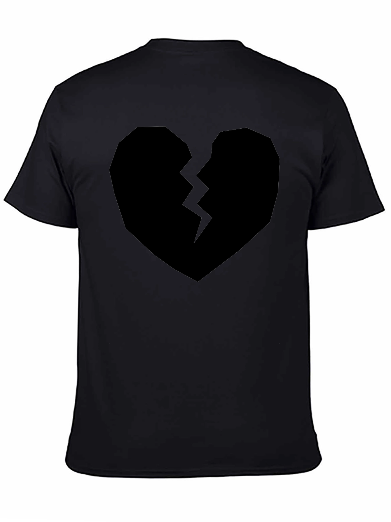 Black Broken Heart Graphic T-Shirt