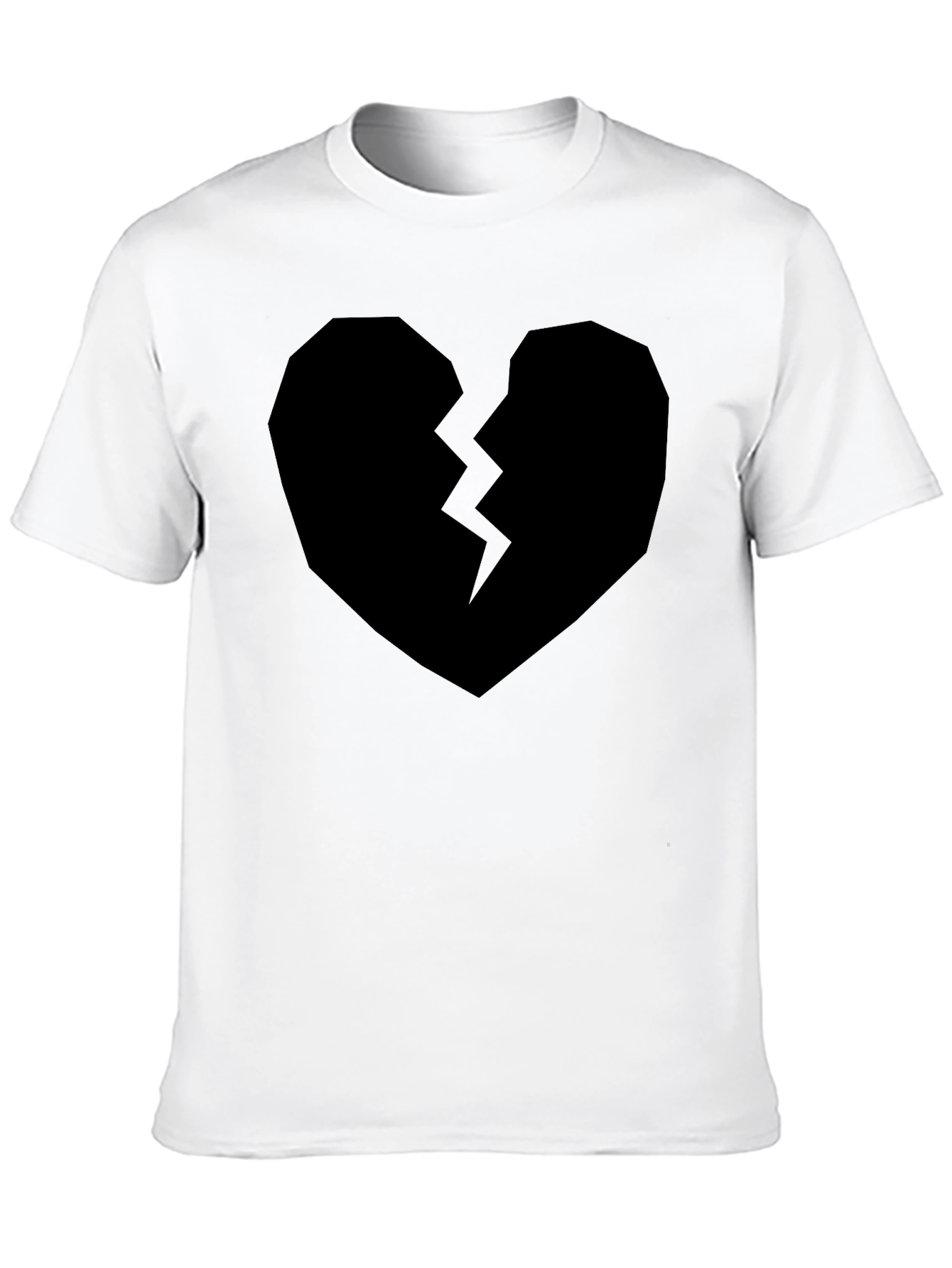 Black Broken Heart Graphic T-Shirt