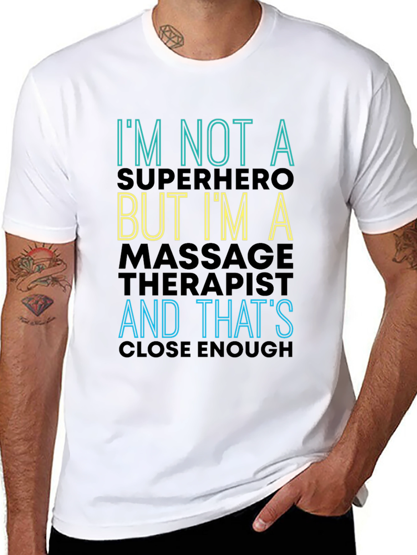 Massage Therapist Superhero Funny T-Shirt
