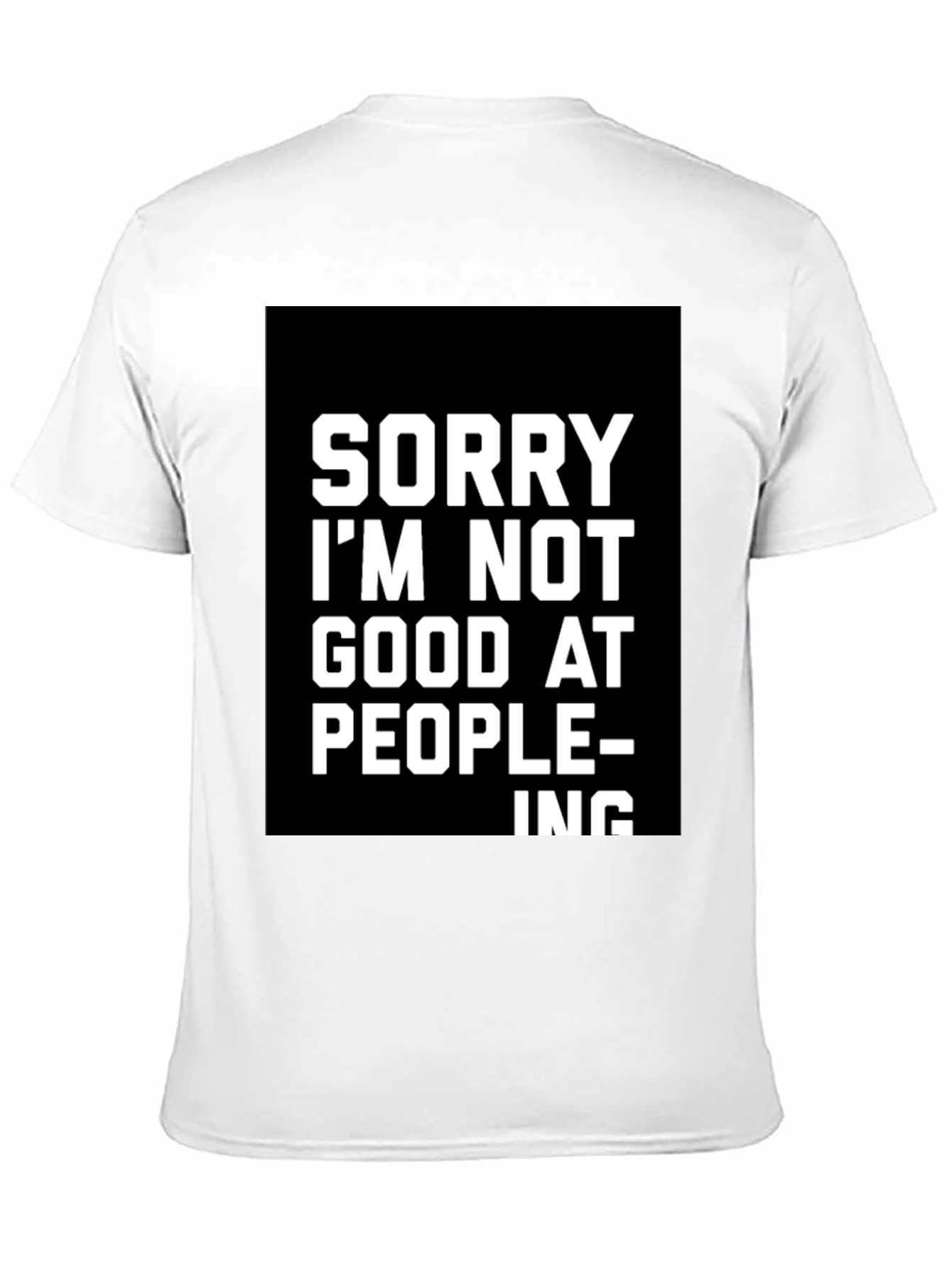 Funny Sarcastic Sorry Graphic Tee - Black