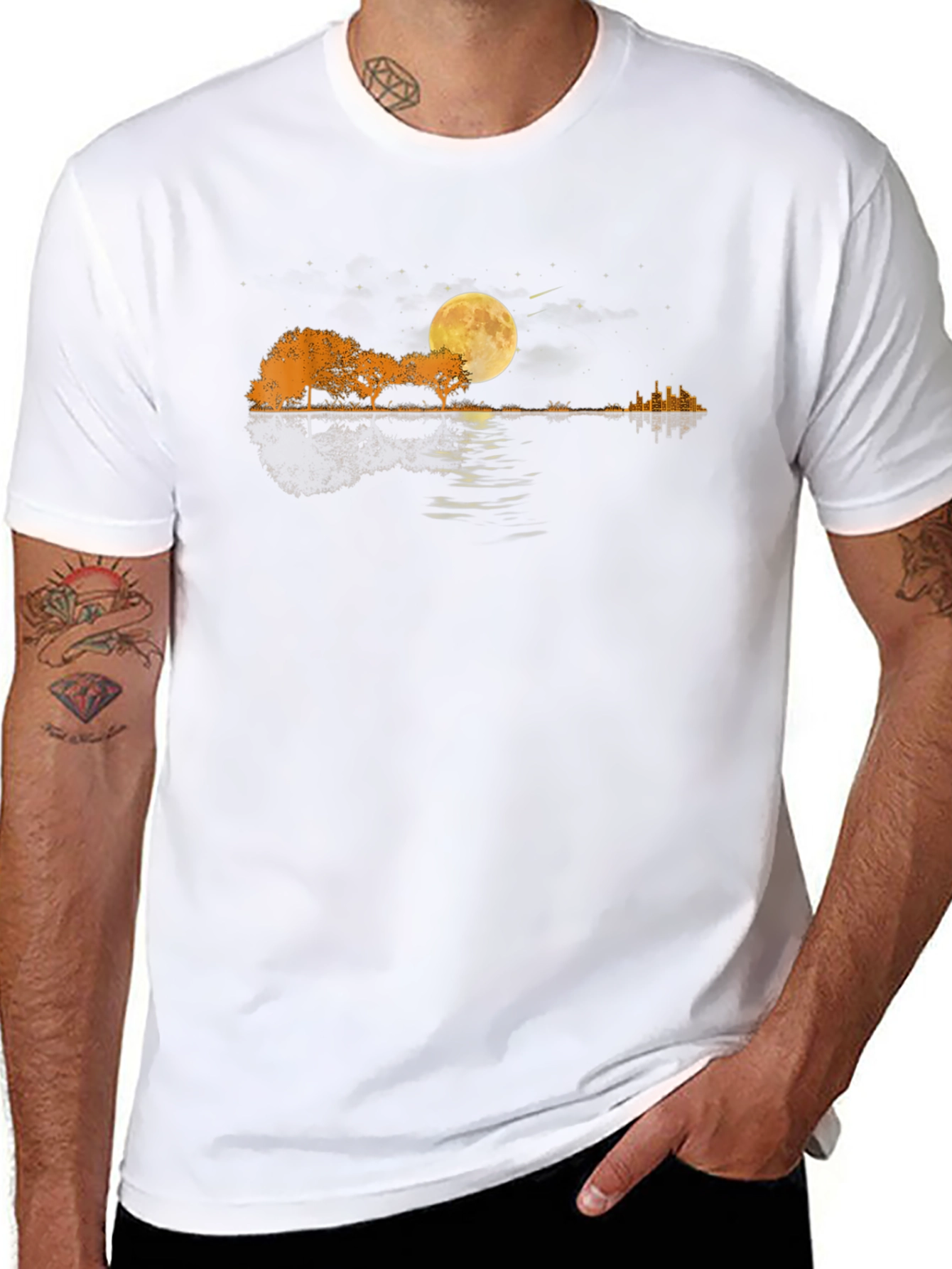 Guitar Landscape Graphic Tee