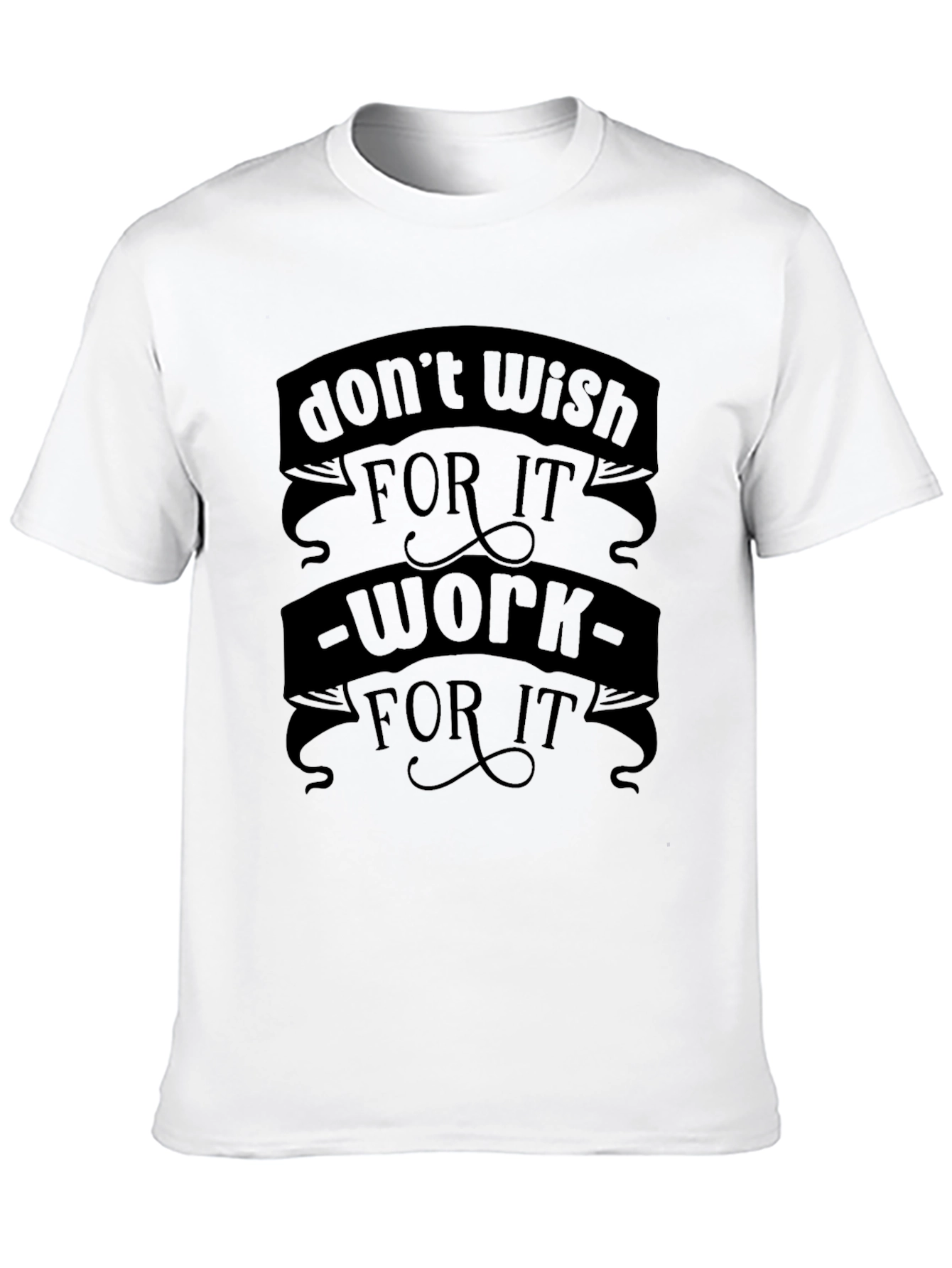 Work For It Black Graphic T-Shirt