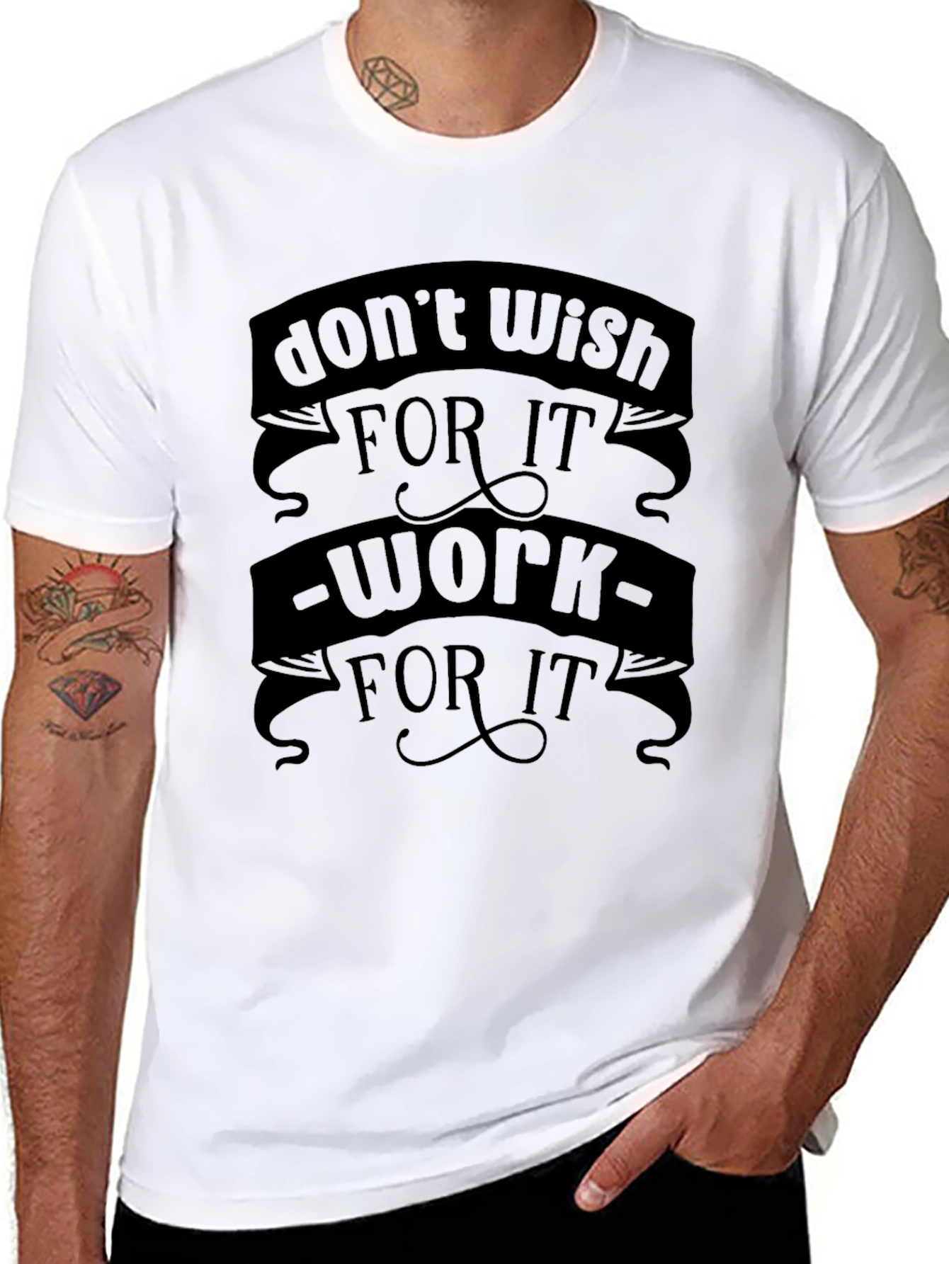 Work For It Black Graphic T-Shirt
