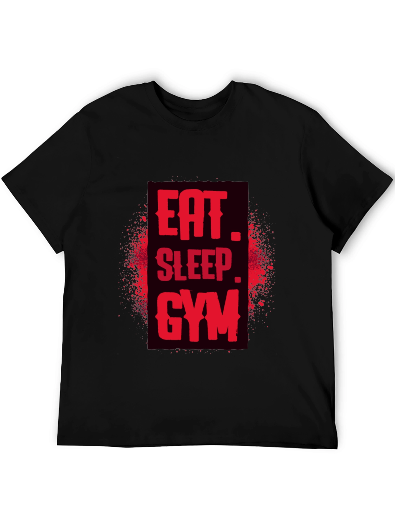 Eat Sleep Gym Black Graphic Tee