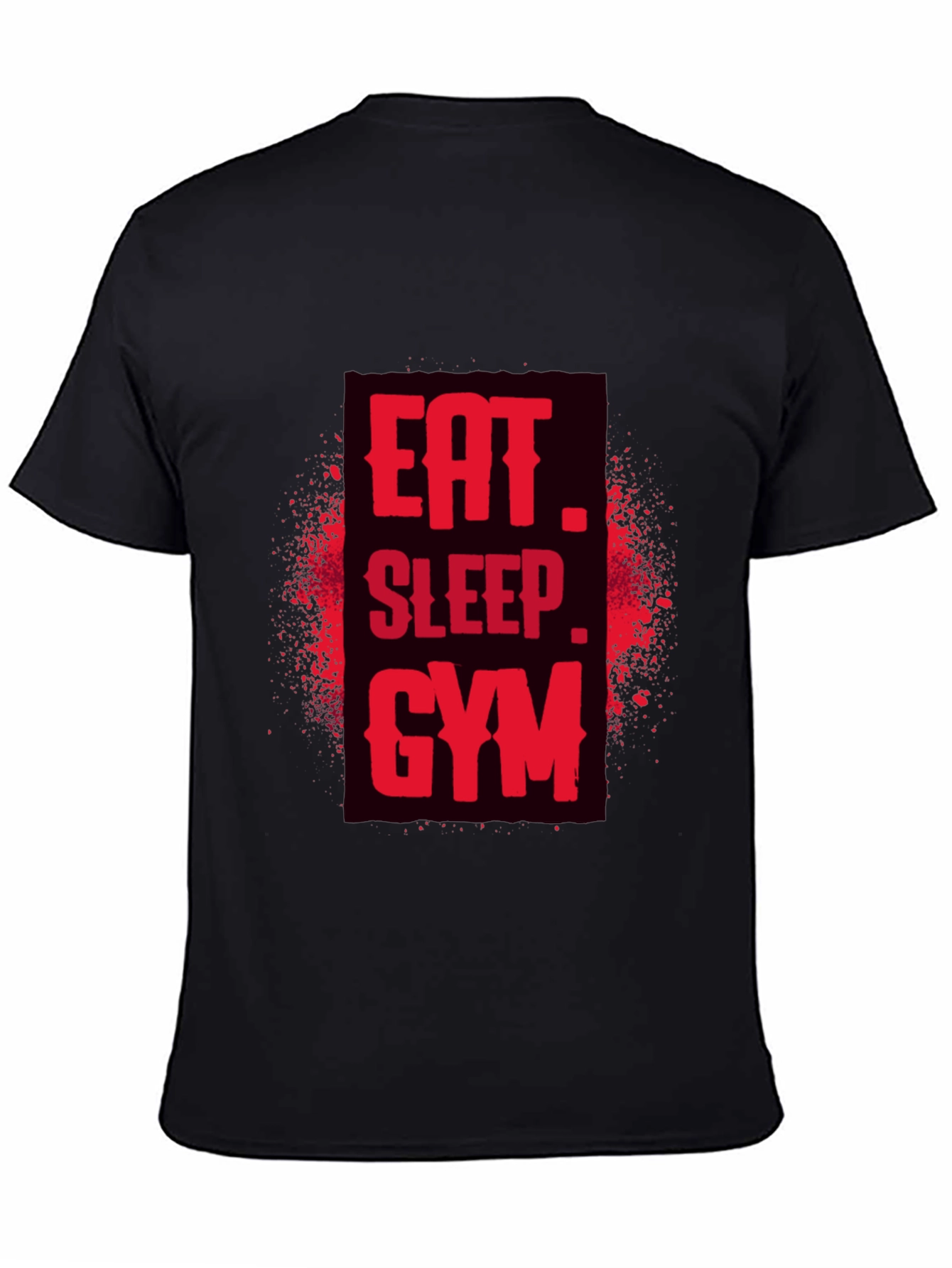 Eat Sleep Gym Black Graphic Tee