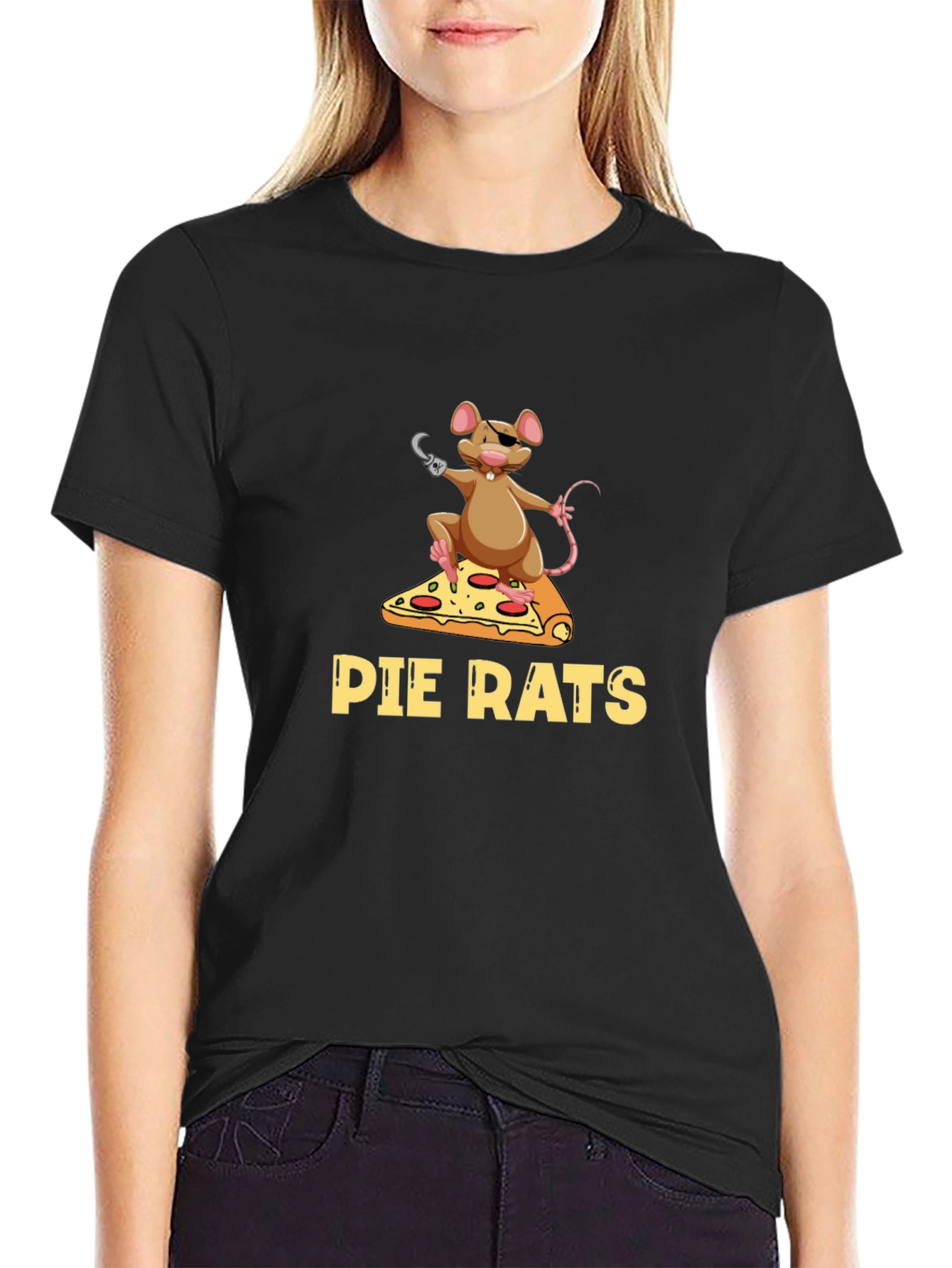 Pie Rats Graphic T-Shirt - Funny Pizza Rat Tee
