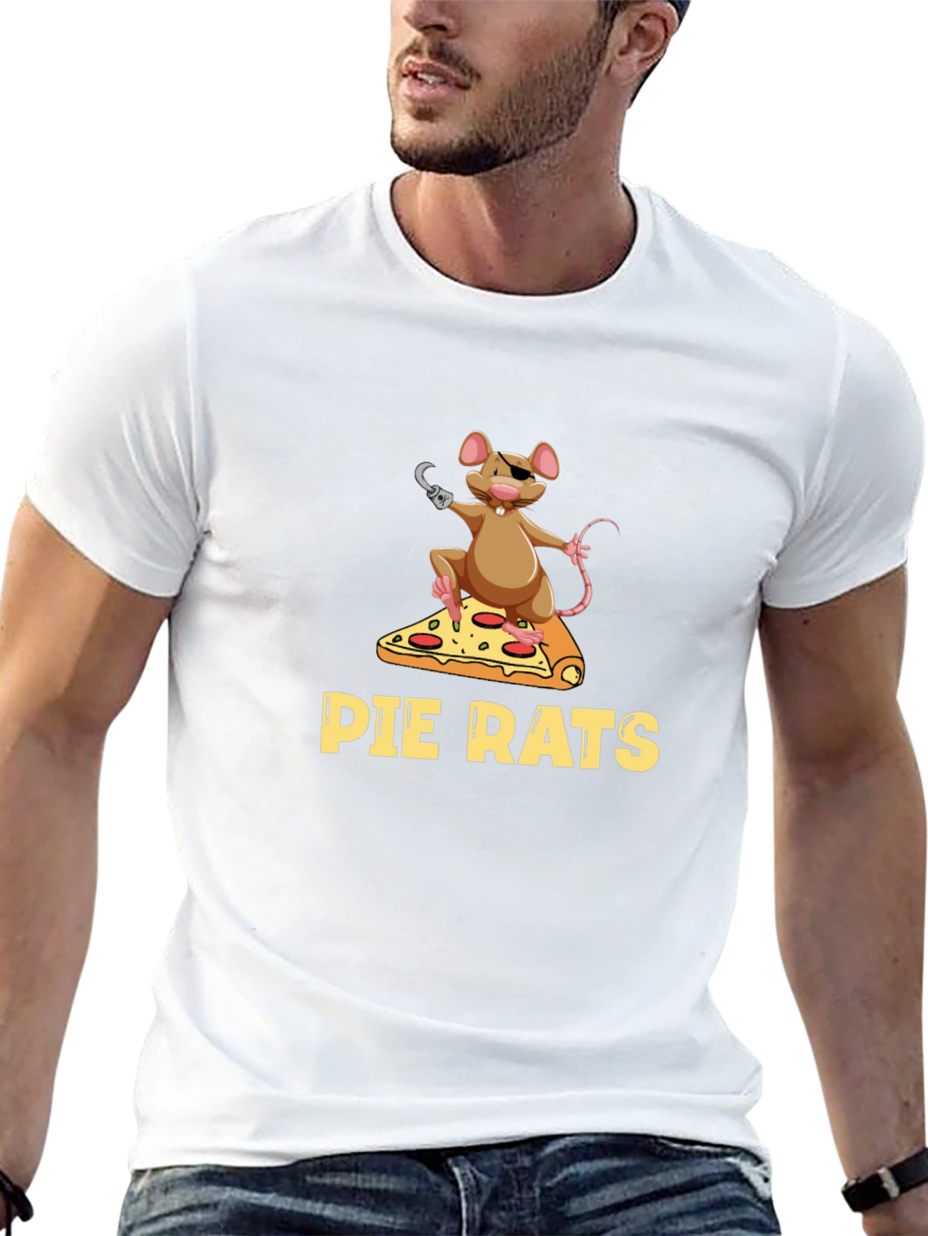 Pie Rats Graphic T-Shirt - Funny Pizza Rat Tee