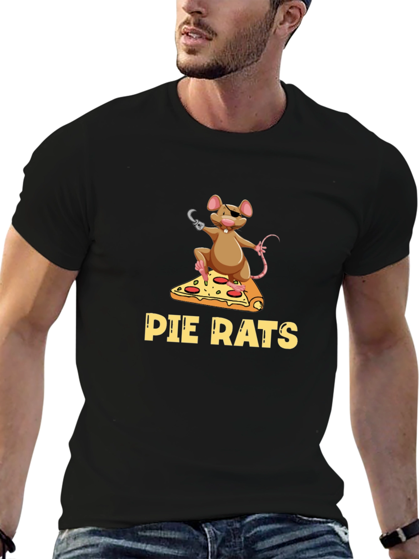 Pie Rats Graphic T-Shirt - Funny Pizza Rat Tee