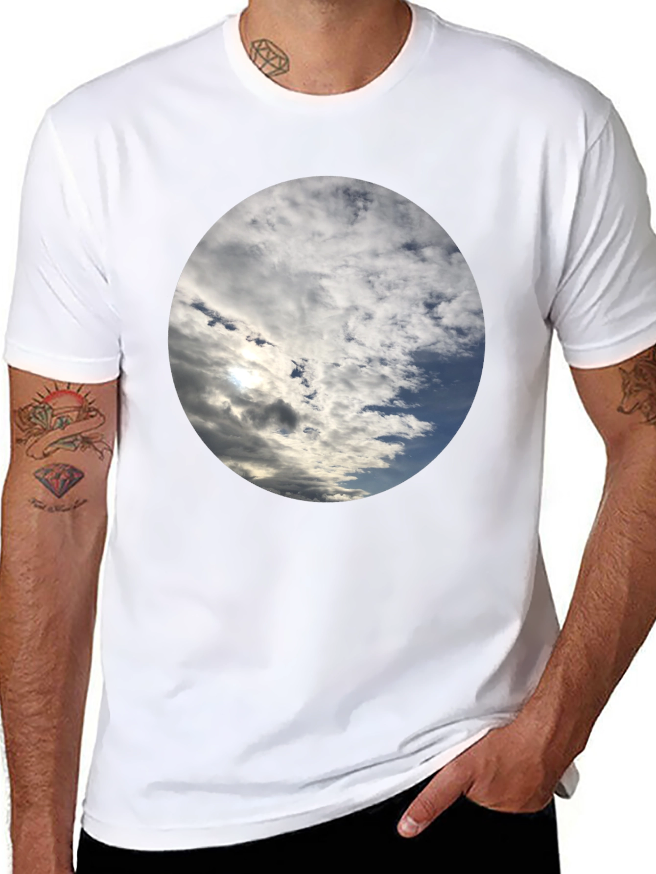 Sky Cloudscape T-Shirt - Stylish Weather Design