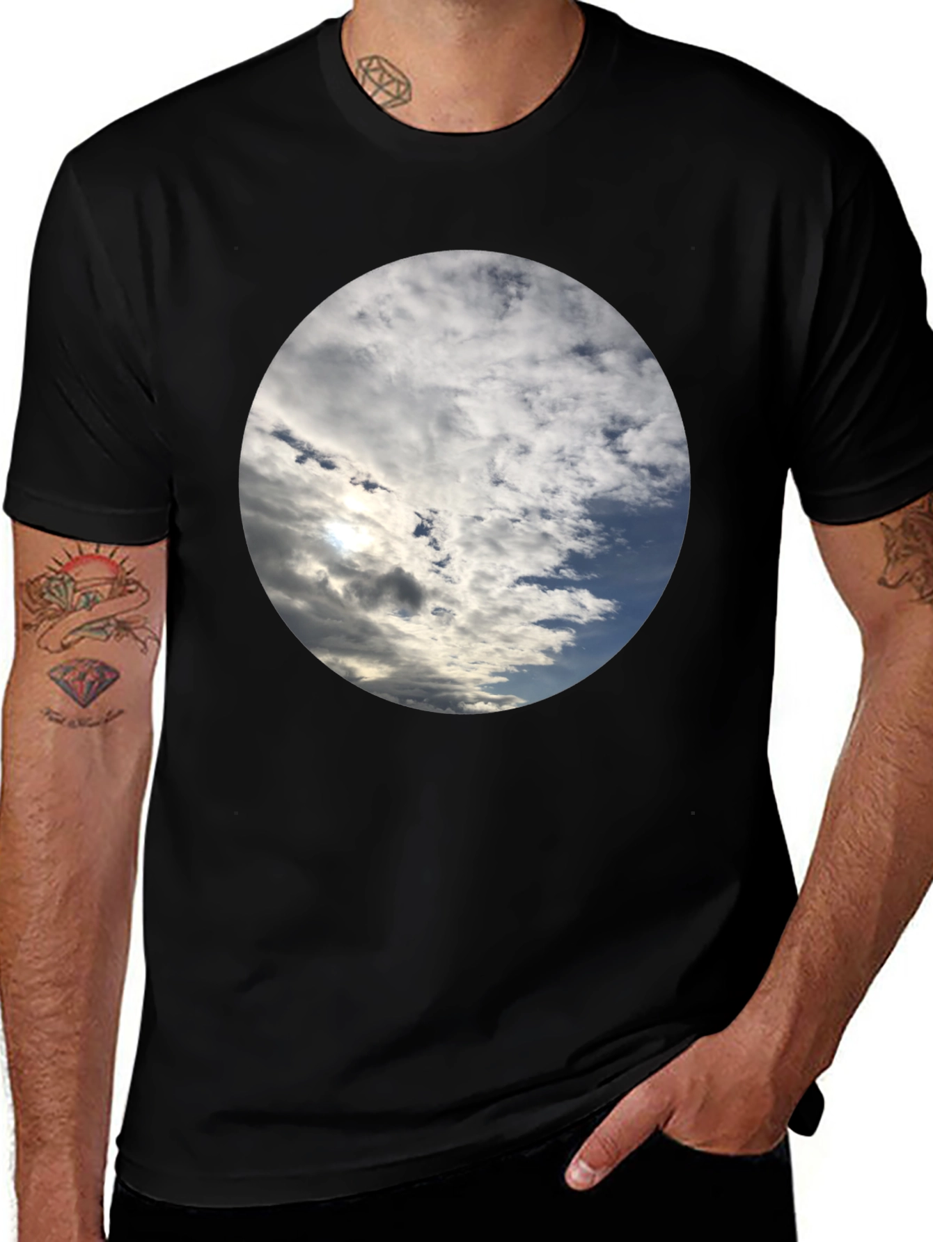 Sky Cloudscape T-Shirt - Stylish Weather Design