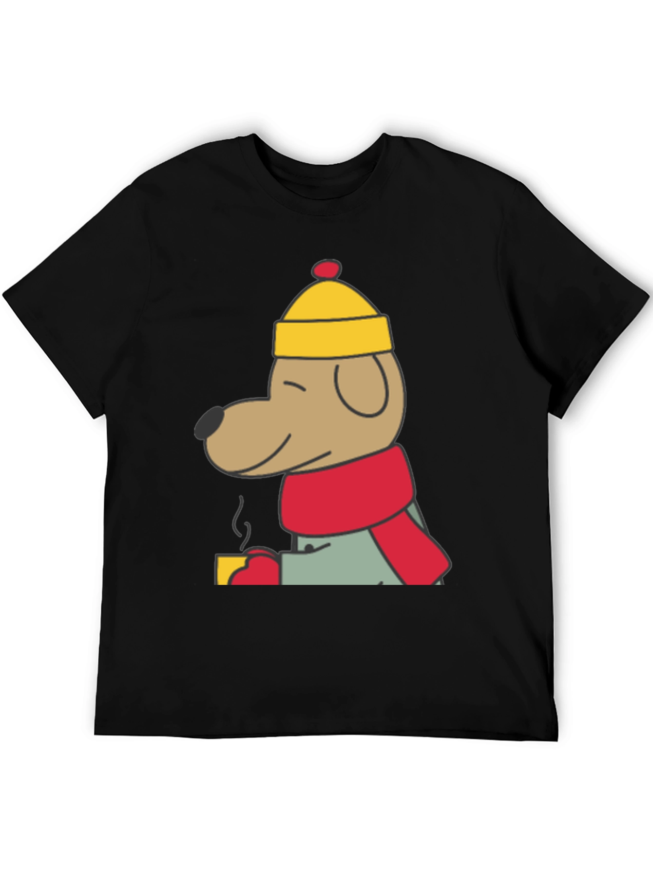 Cozy Dog in Hat Graphic Tee