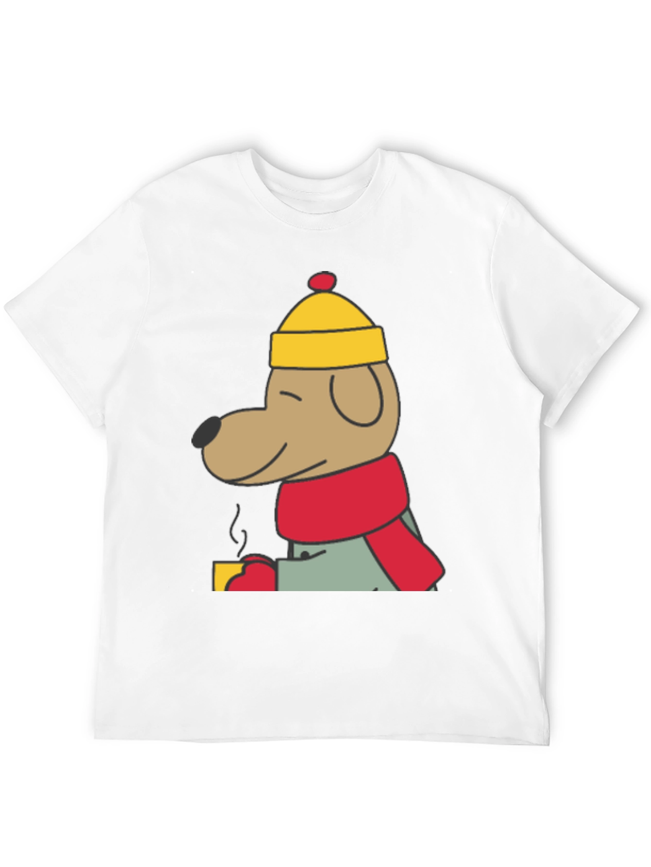 Cozy Dog in Hat Graphic Tee