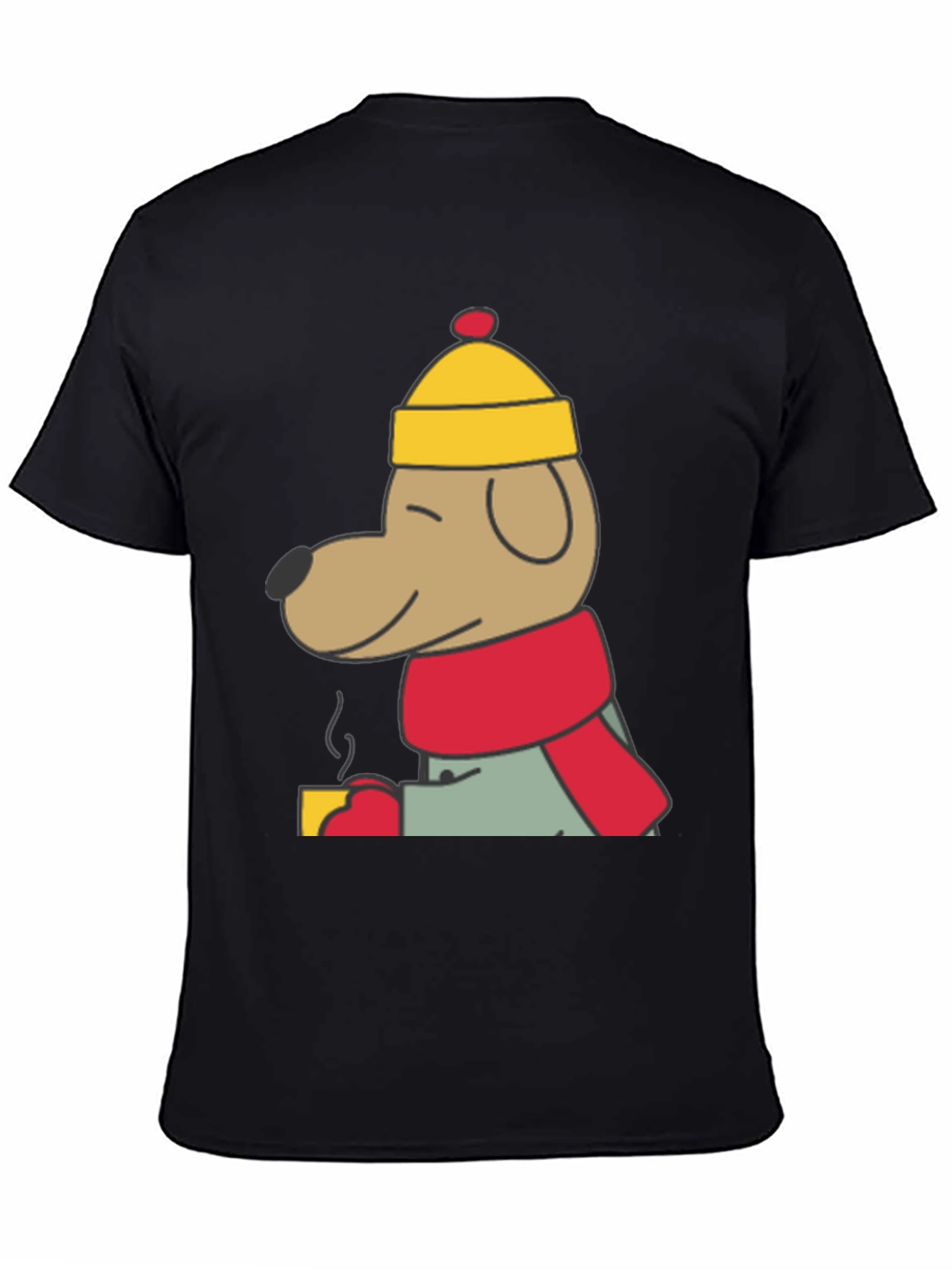 Cozy Dog in Hat Graphic Tee