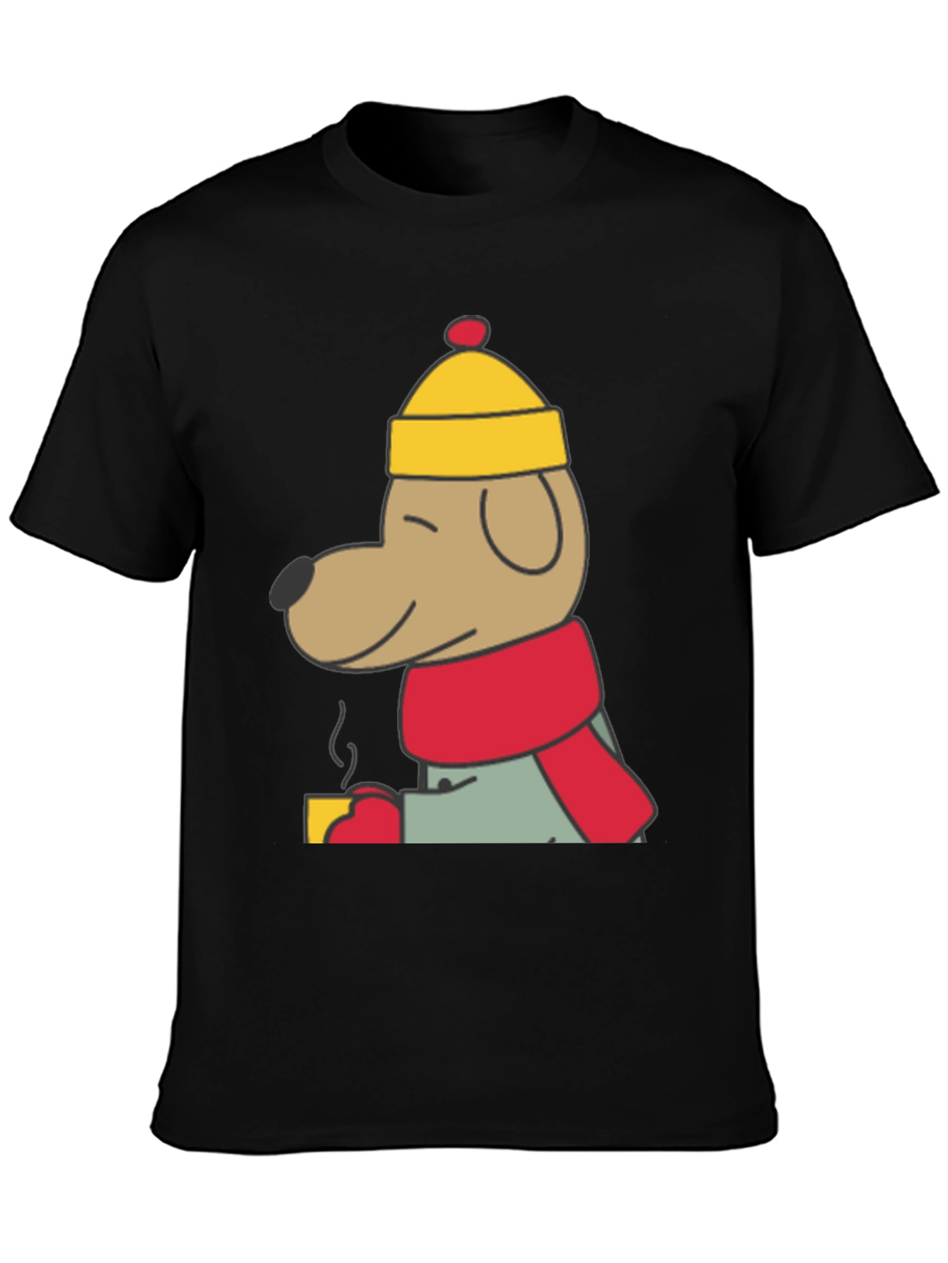 Cozy Dog in Hat Graphic Tee