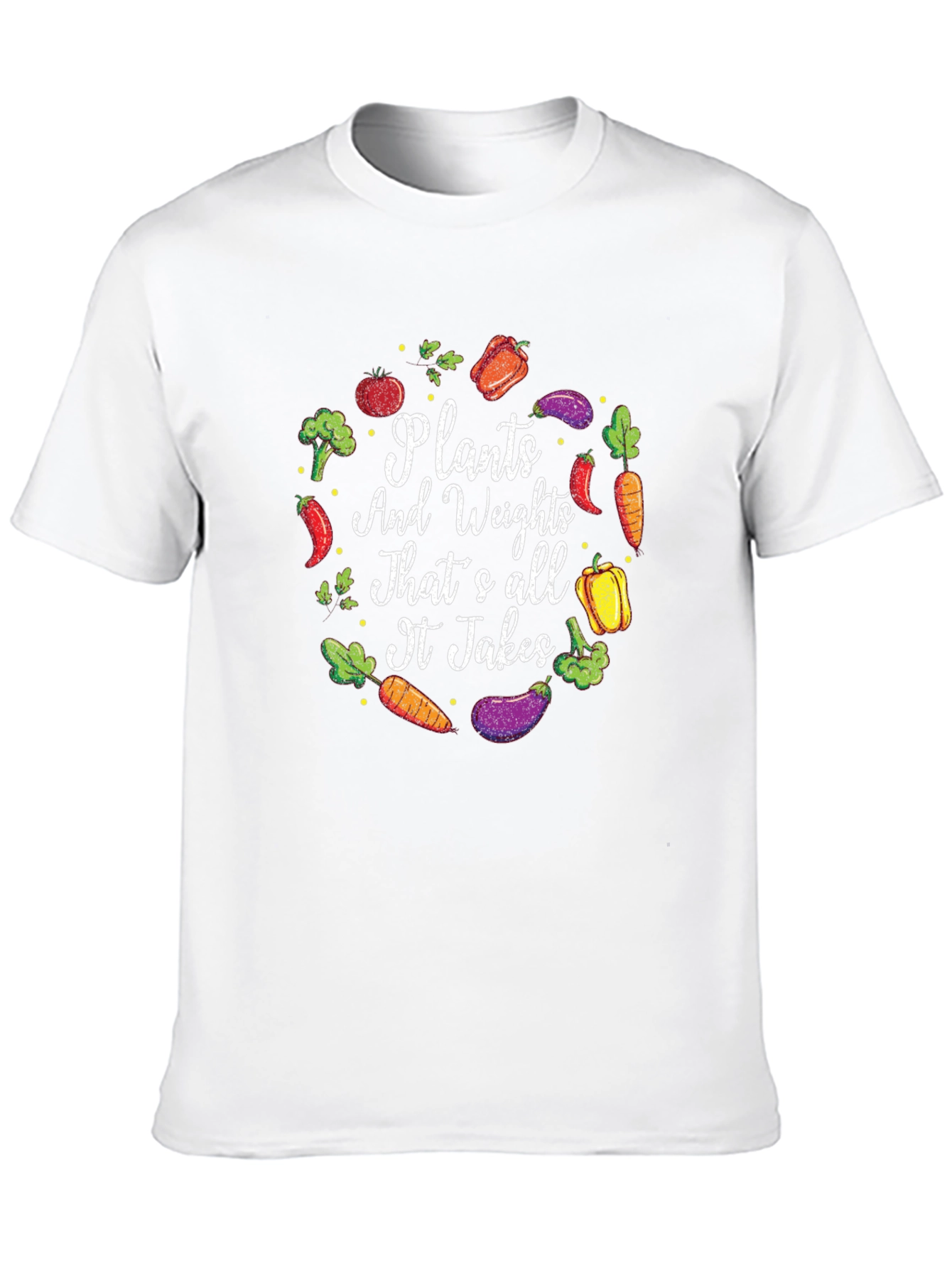 Plants and Weights T-Shirt - Vegan Fitness Apparel