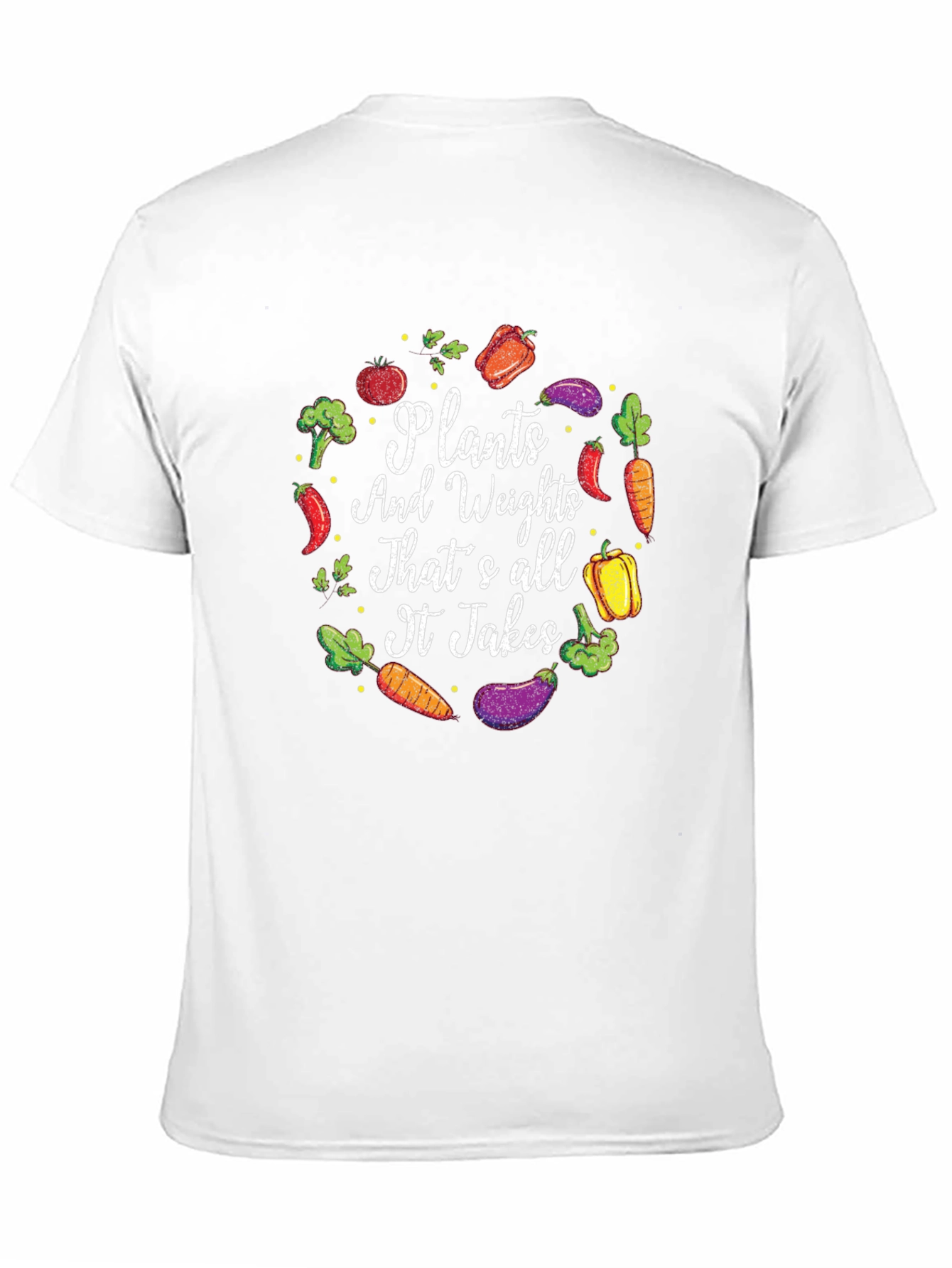 Plants and Weights T-Shirt - Vegan Fitness Apparel
