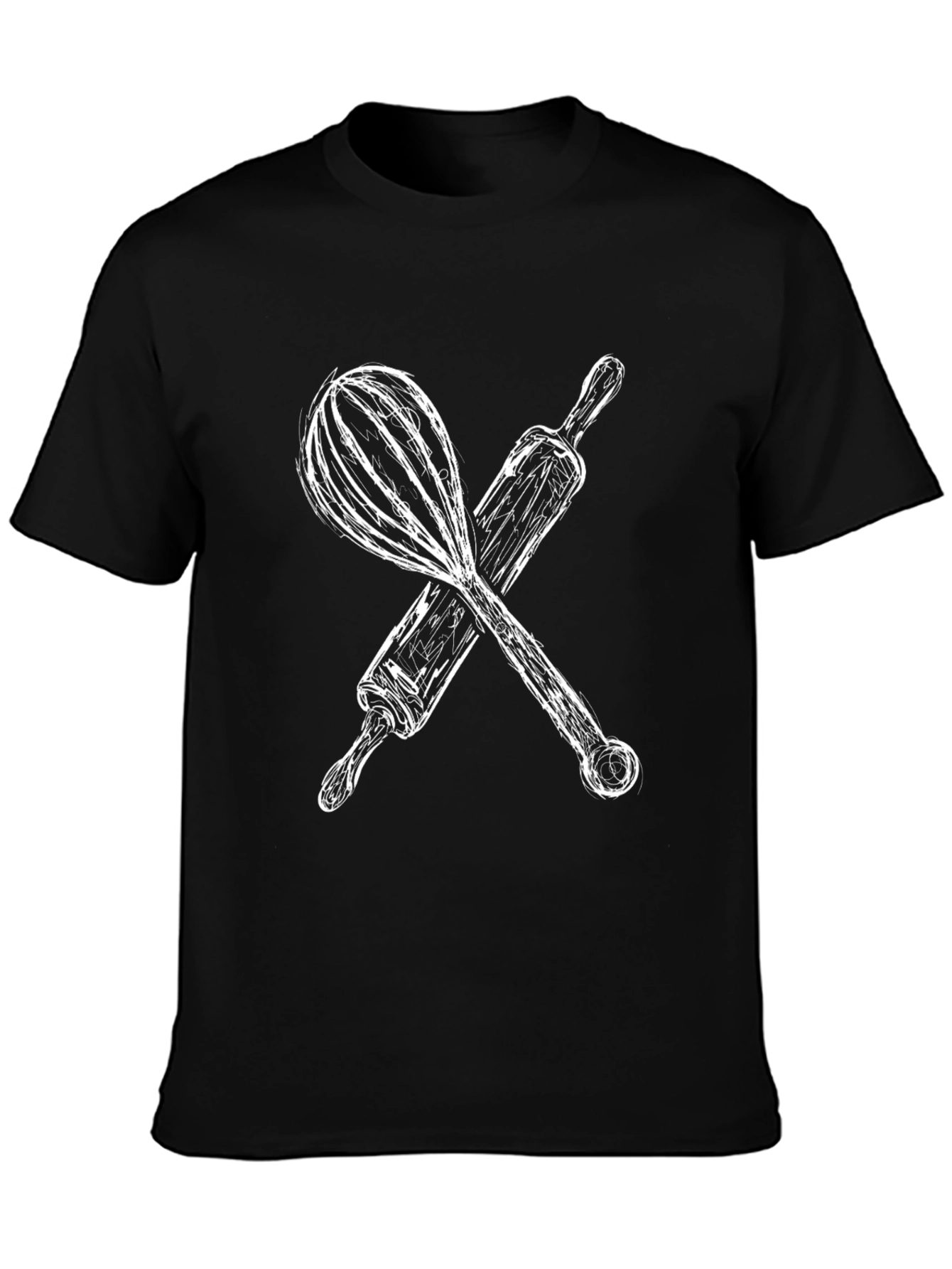Chefs Kiss T-Shirt: Whisk & Rolling Pin Graphic Tee