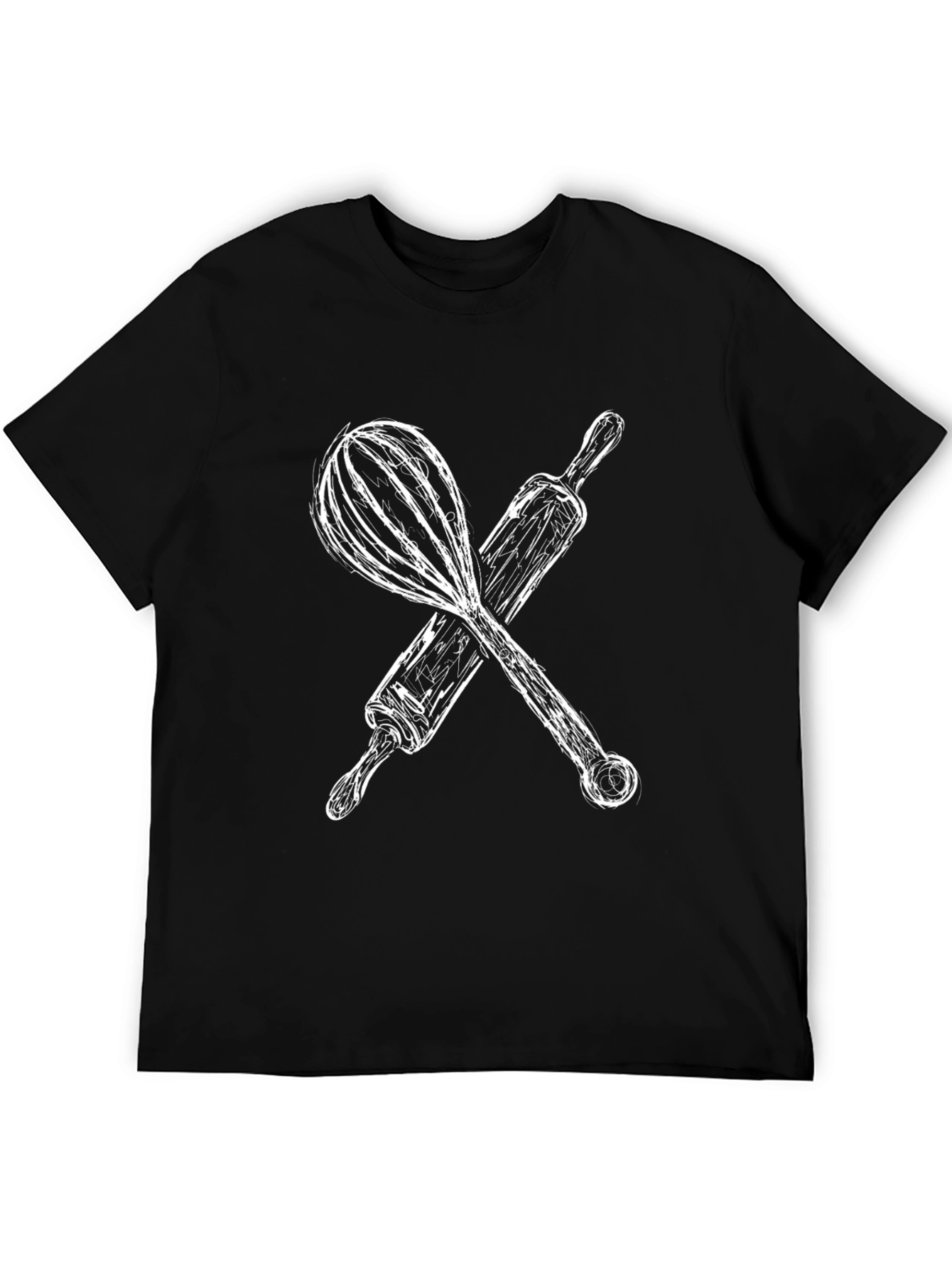 Chefs Kiss T-Shirt: Whisk & Rolling Pin Graphic Tee