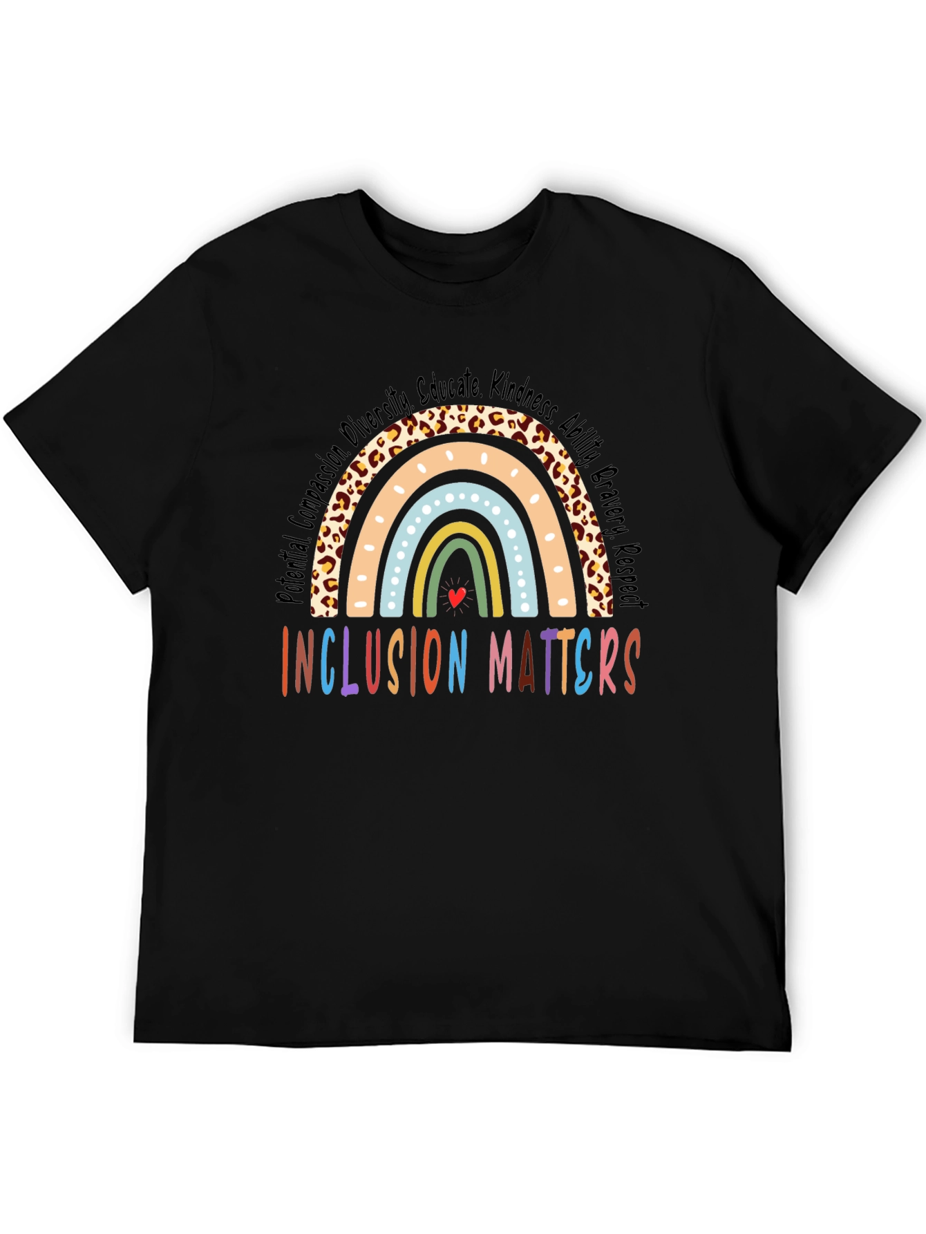 Inclusion Matters Rainbow Graphic T-Shirt