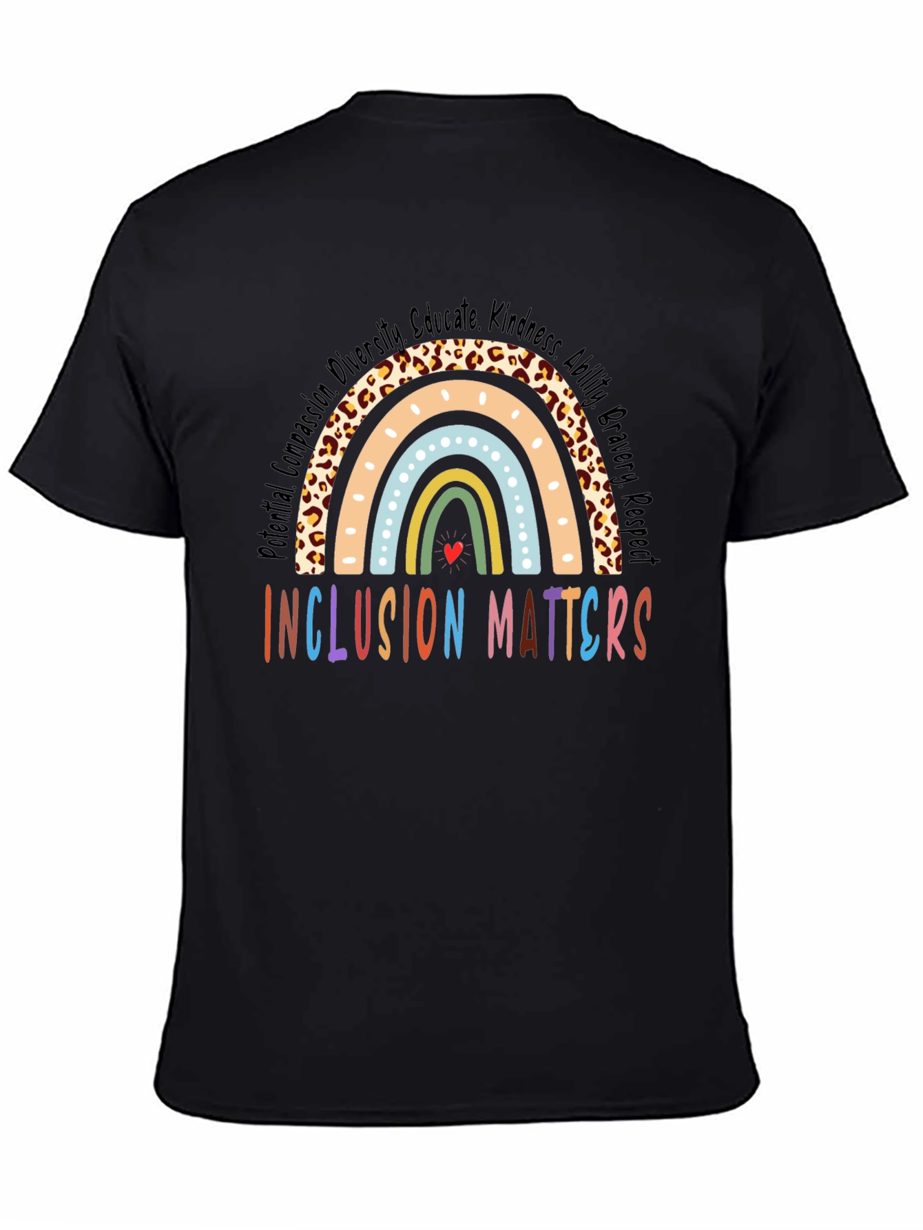 Inclusion Matters Rainbow Graphic T-Shirt