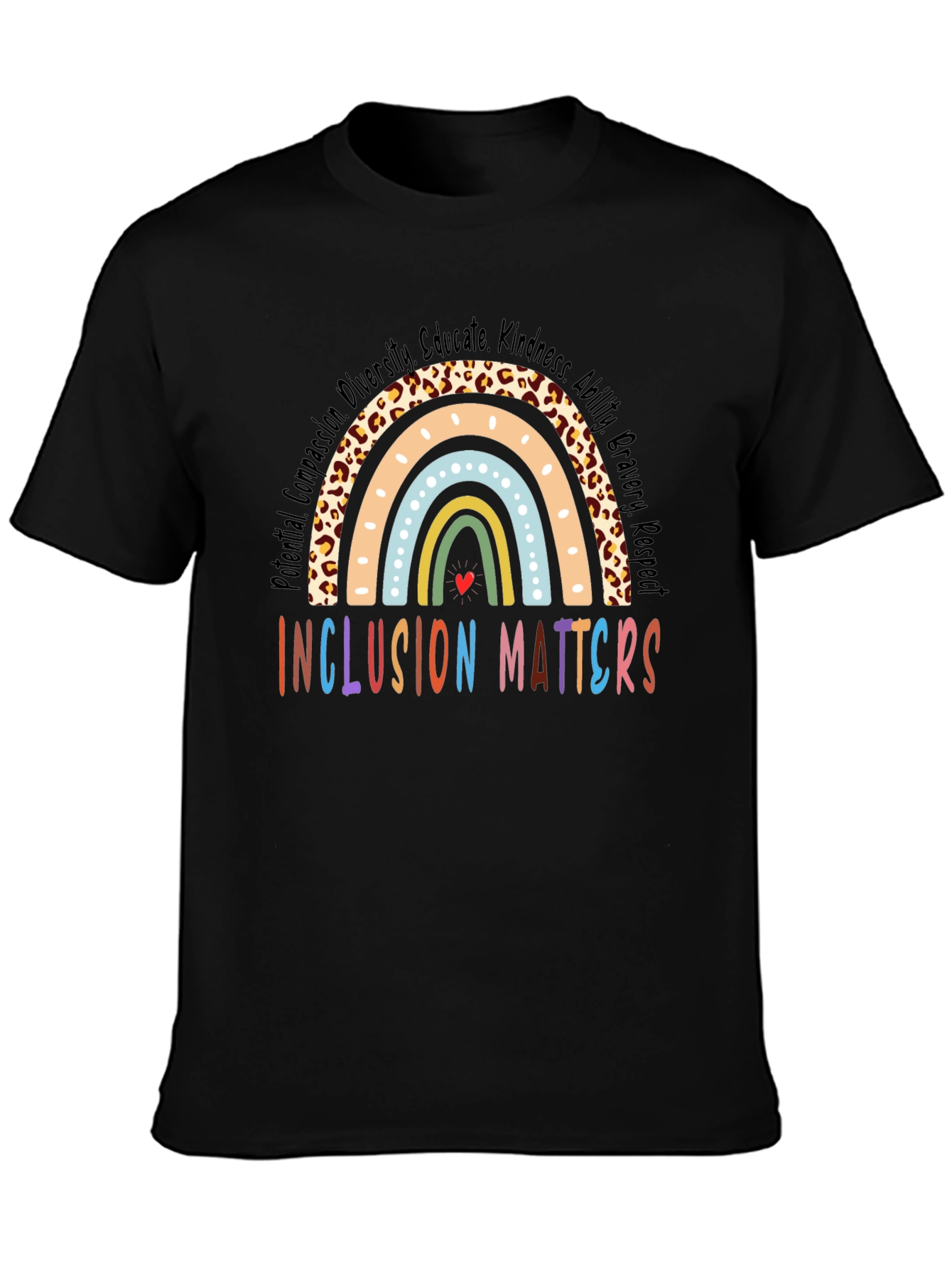 Inclusion Matters Rainbow Graphic T-Shirt
