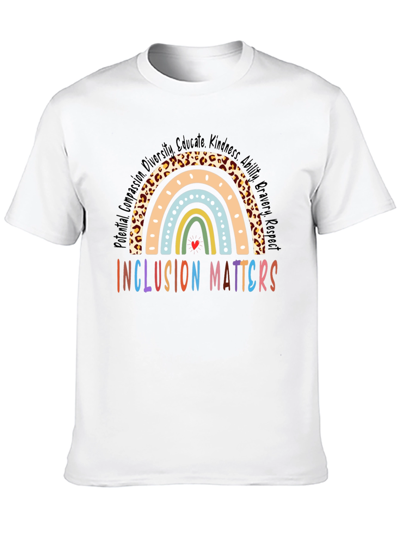 Inclusion Matters Rainbow Graphic T-Shirt