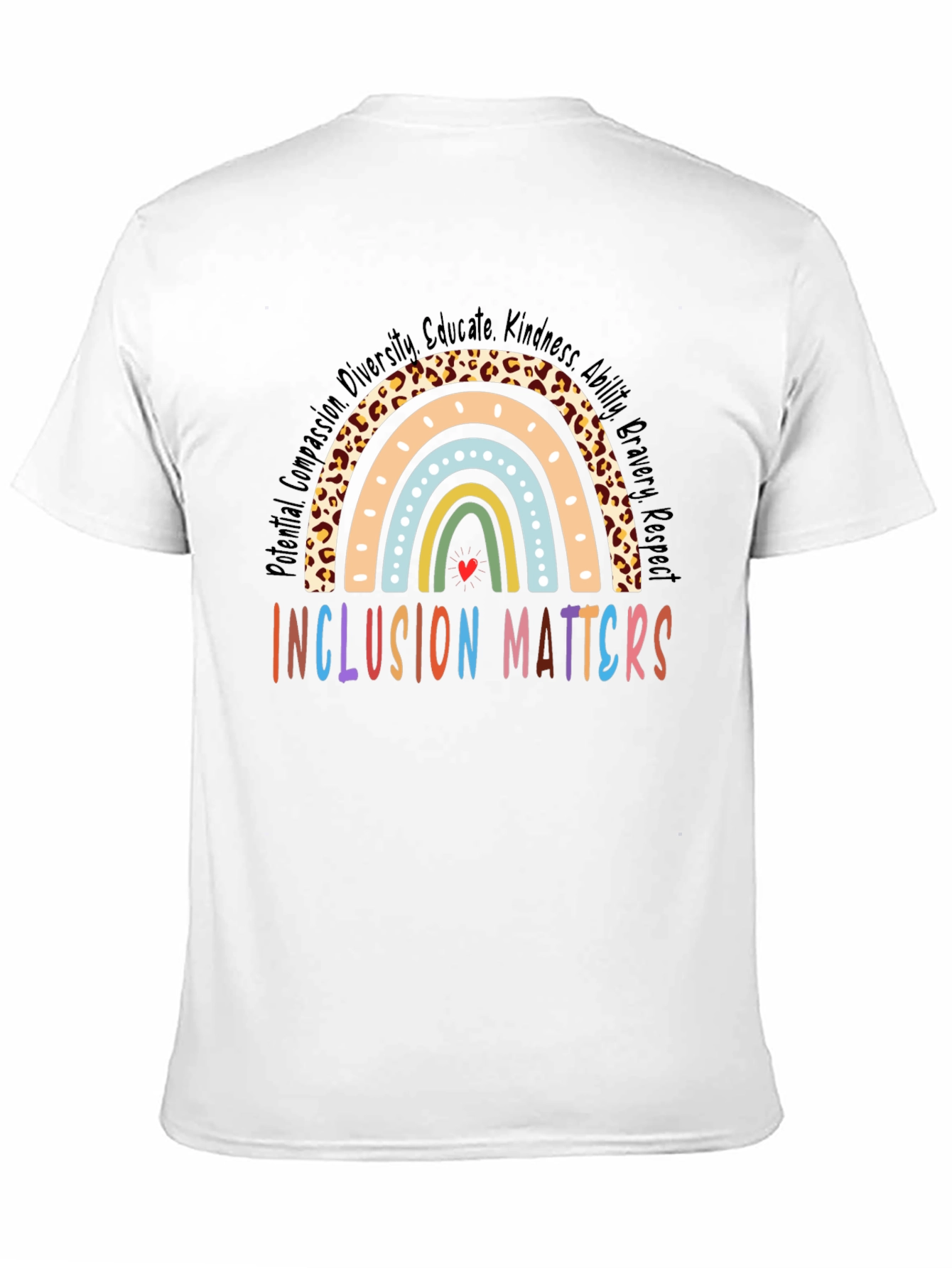 Inclusion Matters Rainbow Graphic T-Shirt