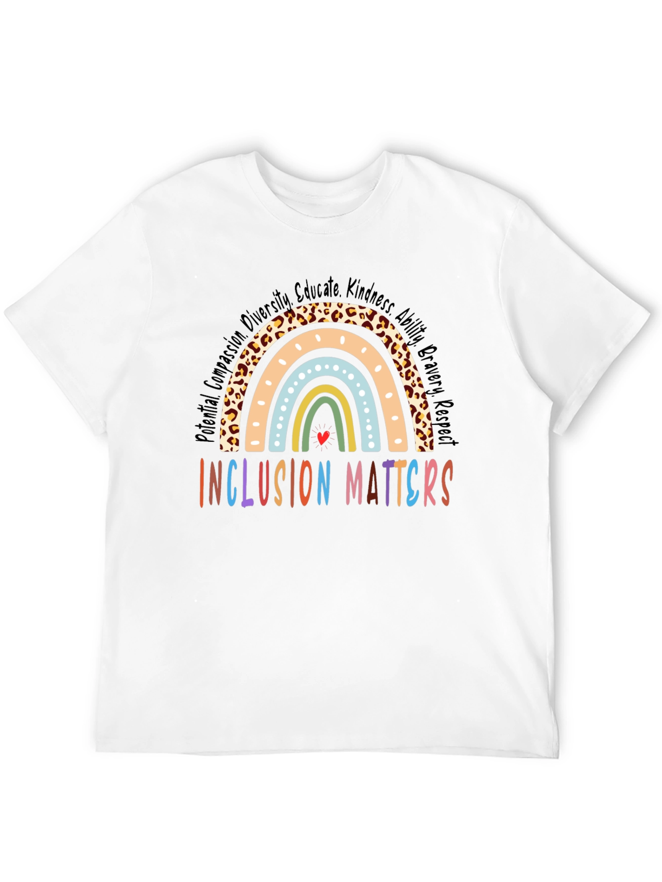 Inclusion Matters Rainbow Graphic T-Shirt